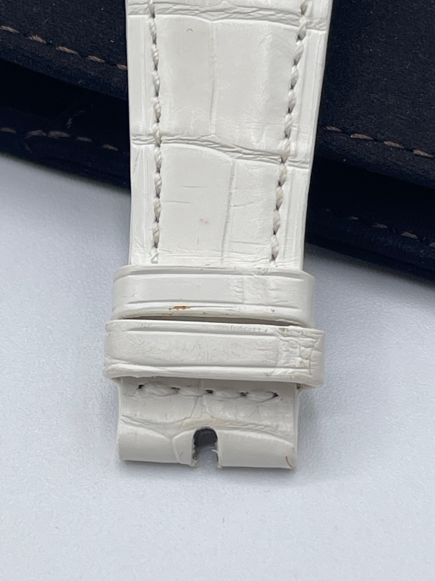 Patek Philippe set cinturino alligatore bianco white strap 23/16 pochette clutch