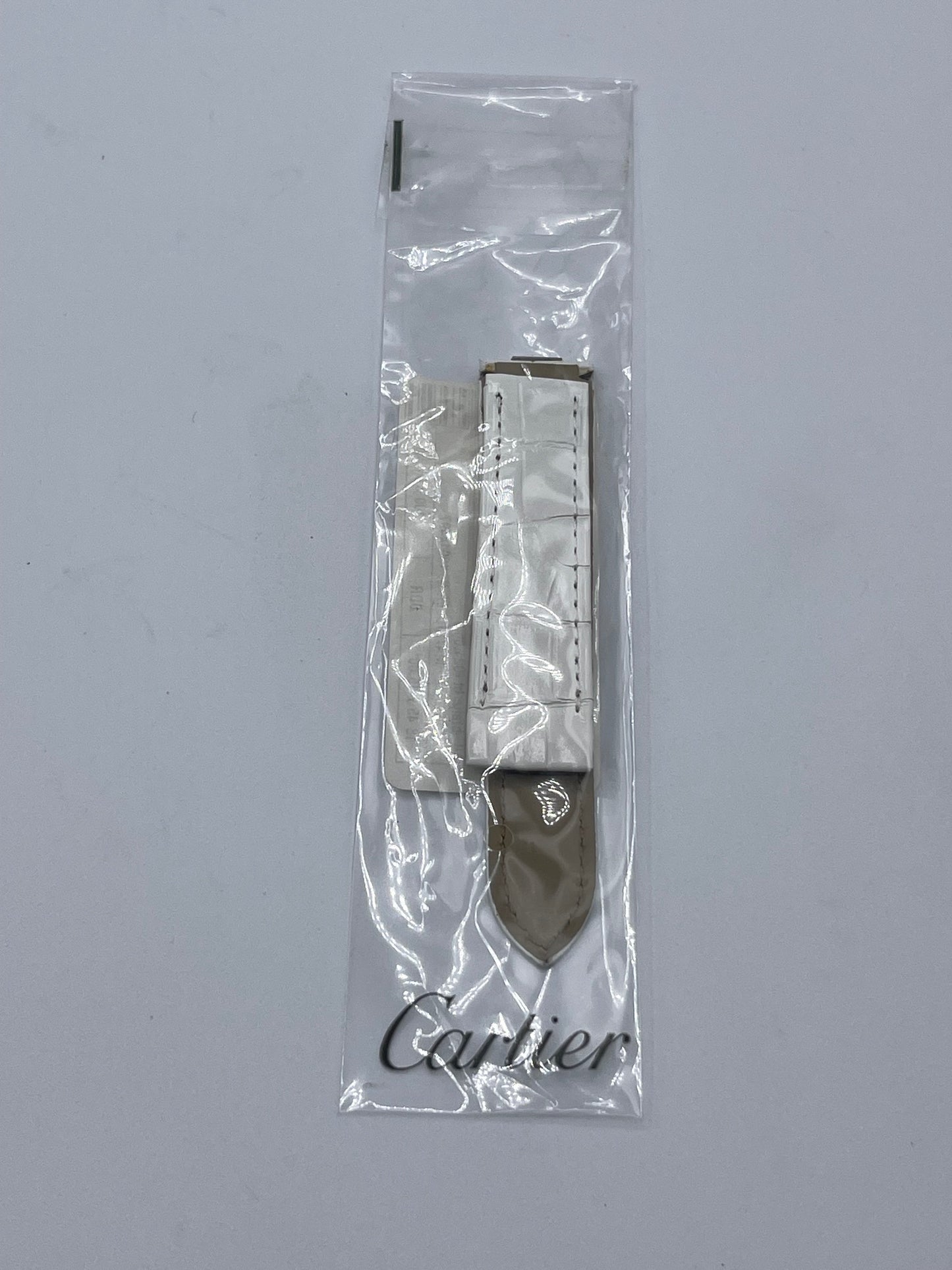 Cartier Santos Dumont cinturino alligatore bianco white KD1LSN31-S07 18,5/16mm