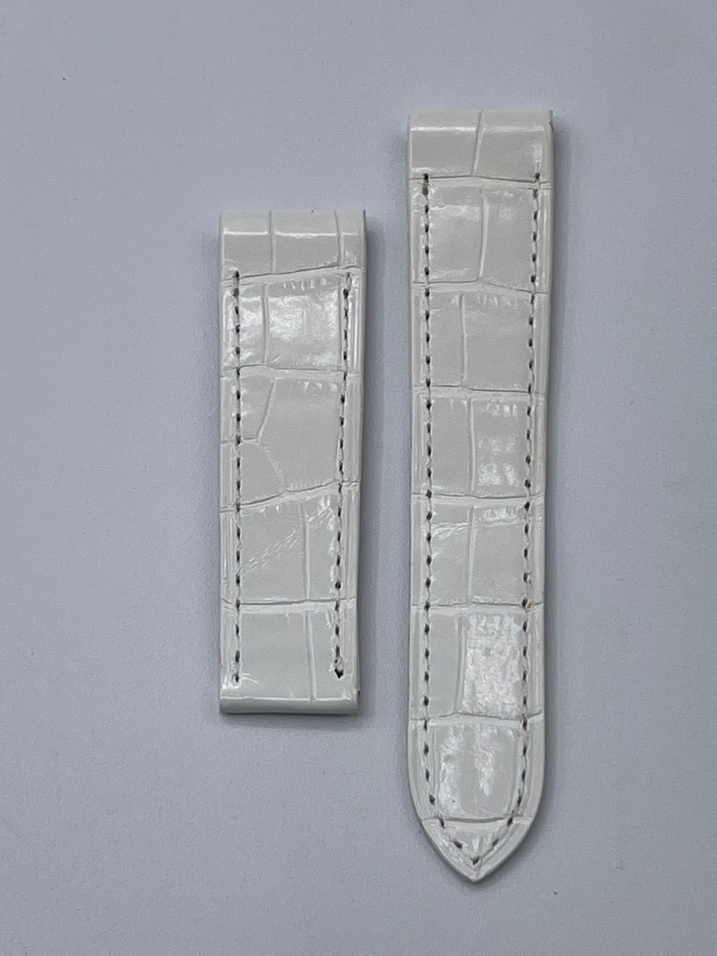 Cartier Santos Dumont cinturino alligatore bianco white KD1LSN31-S07 18,5/16mm