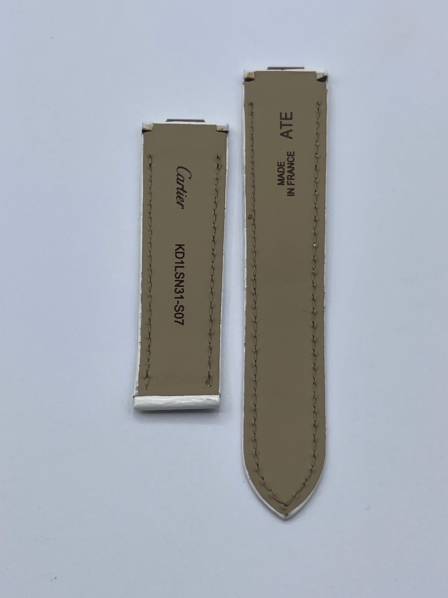 Cartier Santos Dumont cinturino alligatore bianco white KD1LSN31-S07 18,5/16mm