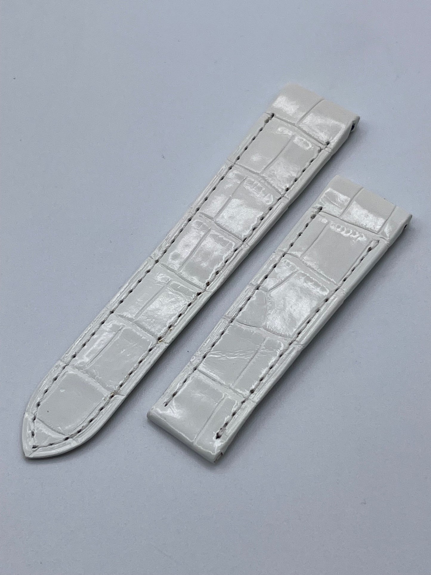 Cartier Santos Dumont cinturino alligatore bianco white KD1LSN31-S07 18,5/16mm