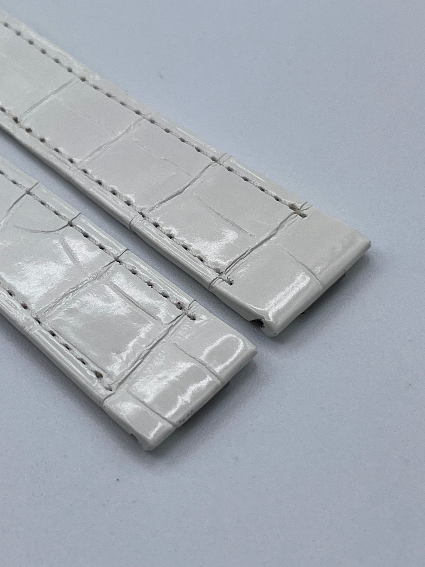 Cartier Santos Dumont cinturino alligatore bianco white KD1LSN31-S07 18,5/16mm