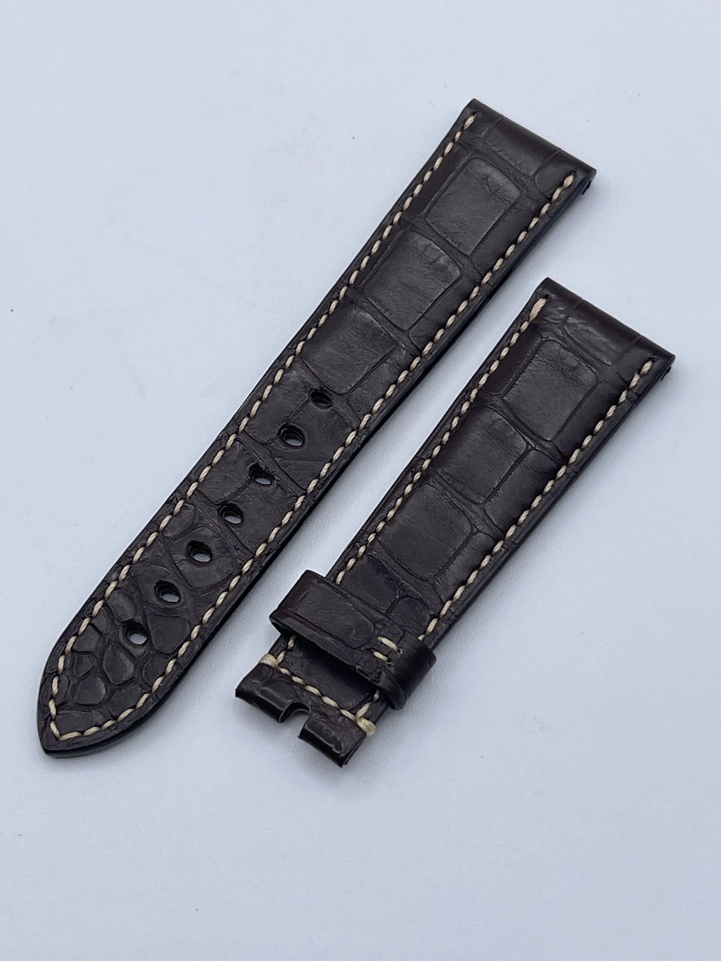 Breguet cinturino alligatore watch strap marrone scuro brown 22/18mm