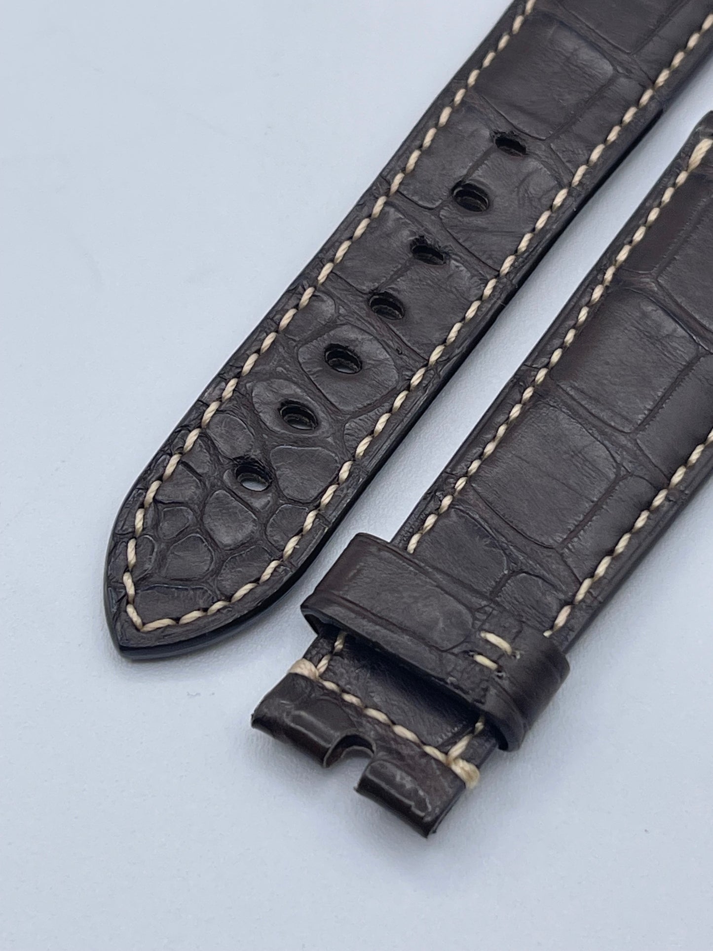 Breguet cinturino alligatore watch strap marrone scuro brown 22/18mm