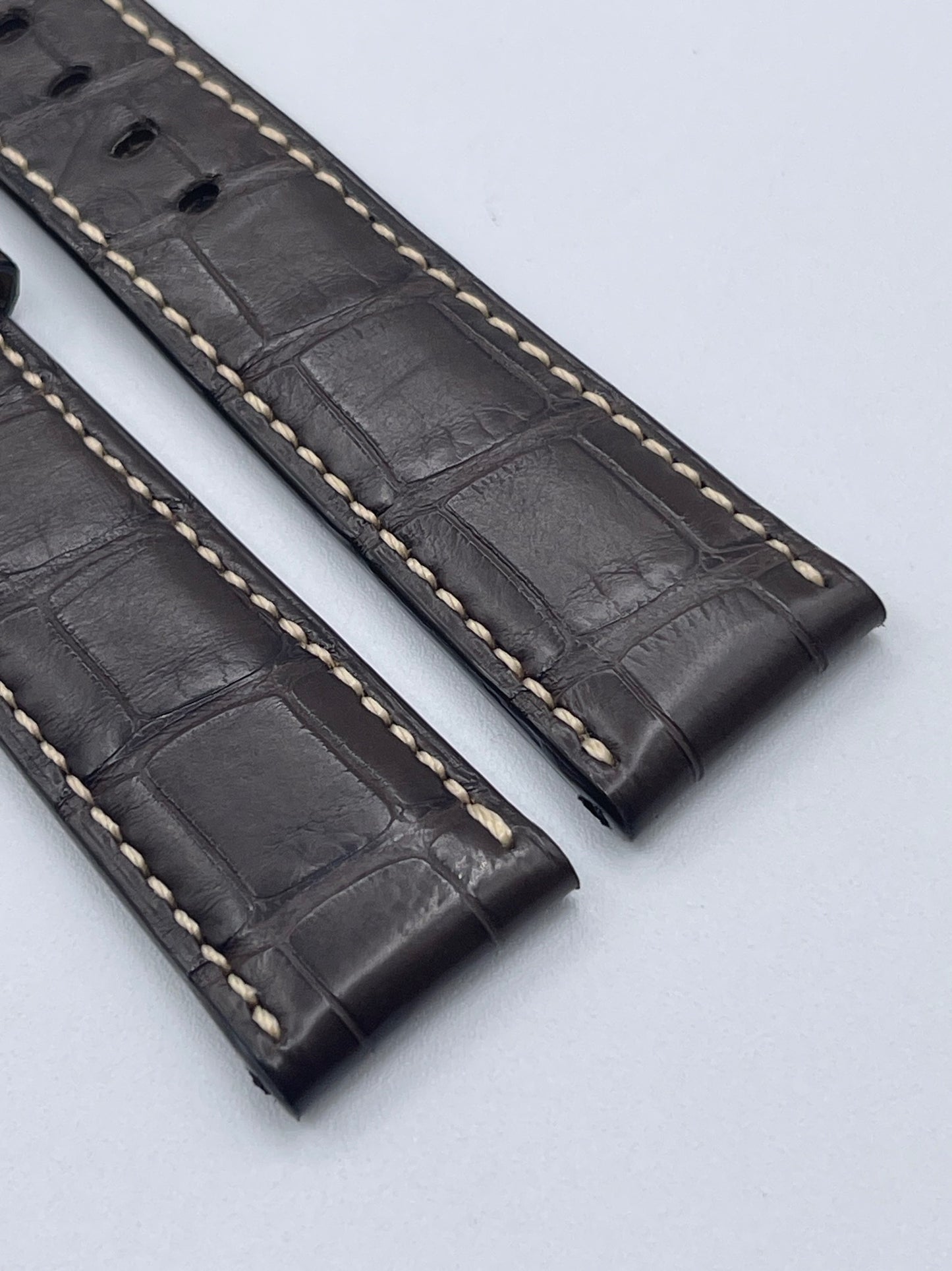 Breguet cinturino alligatore watch strap marrone scuro brown 22/18mm