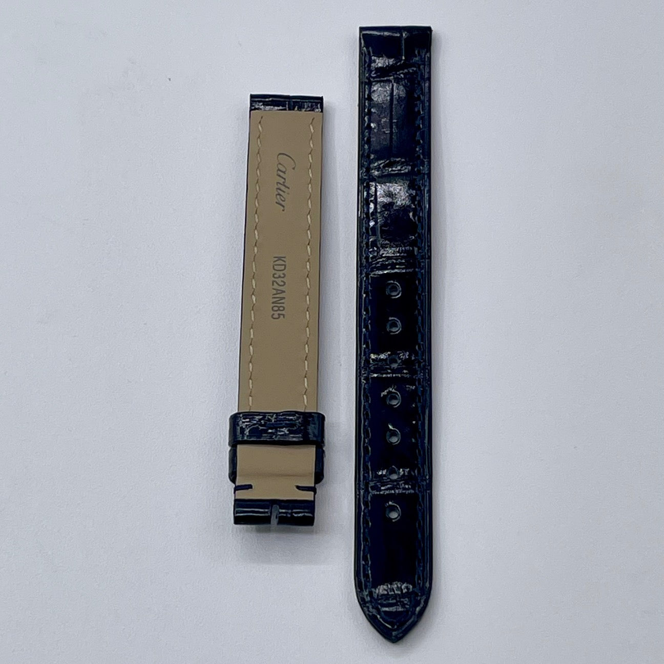Cartier cinturino orologio alligatore dark blue KD32AN85 12/12