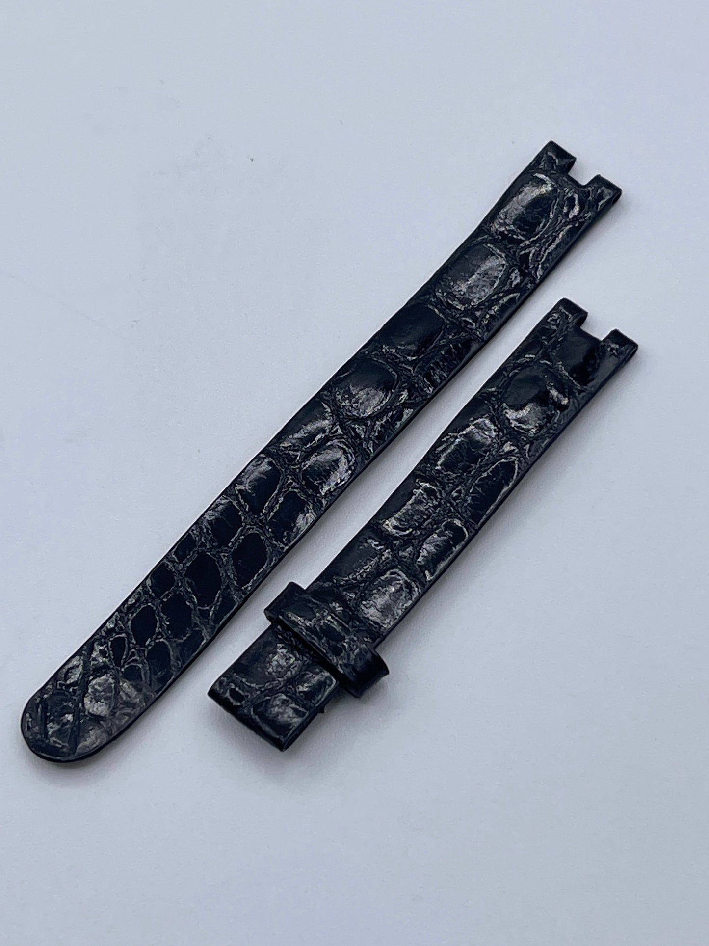 Patek Philippe Ellipse cinturino caimano nero shiny black cayman strap 12/12