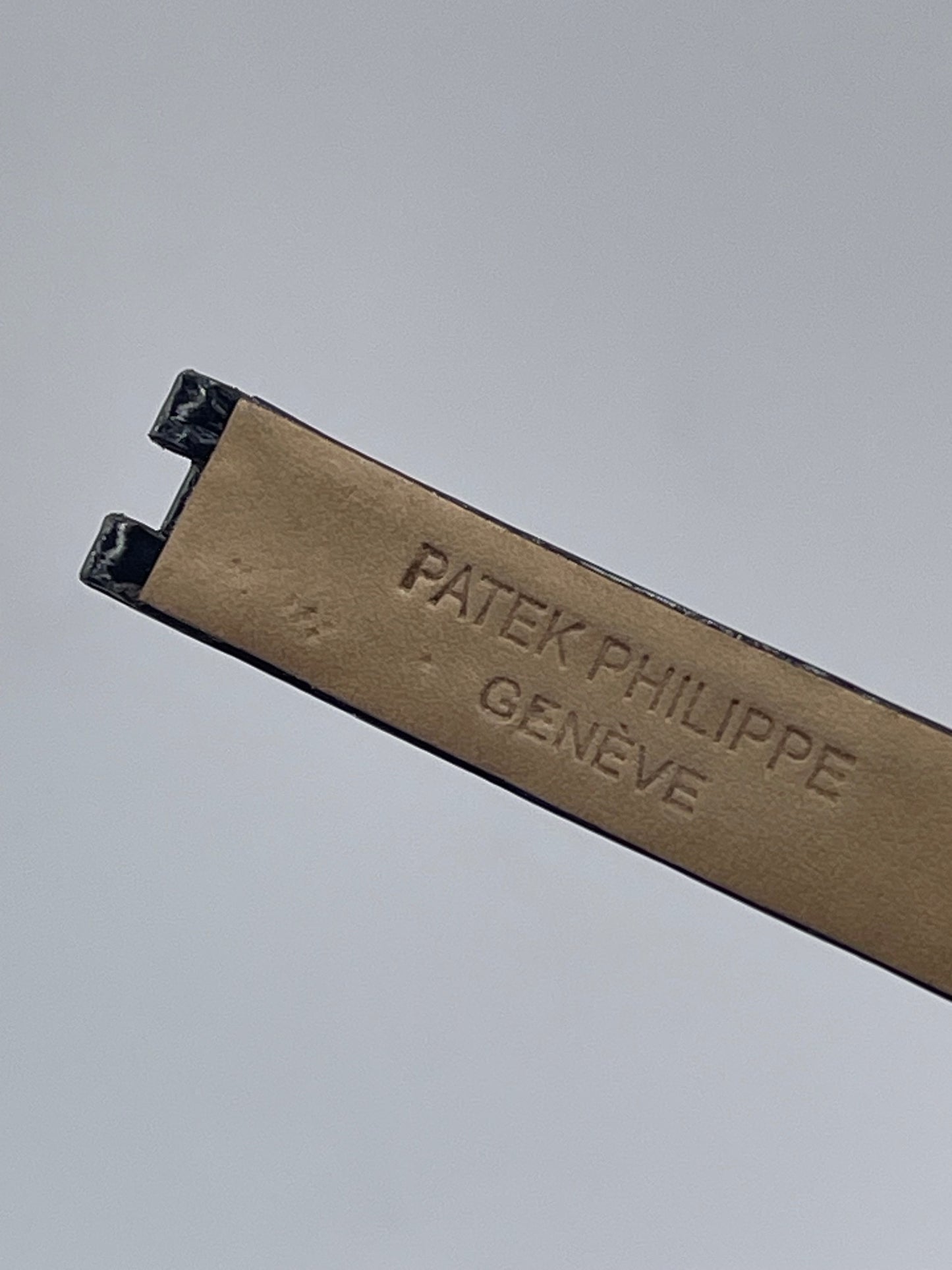 Patek Philippe Ellipse cinturino caimano nero shiny black cayman strap 12/12