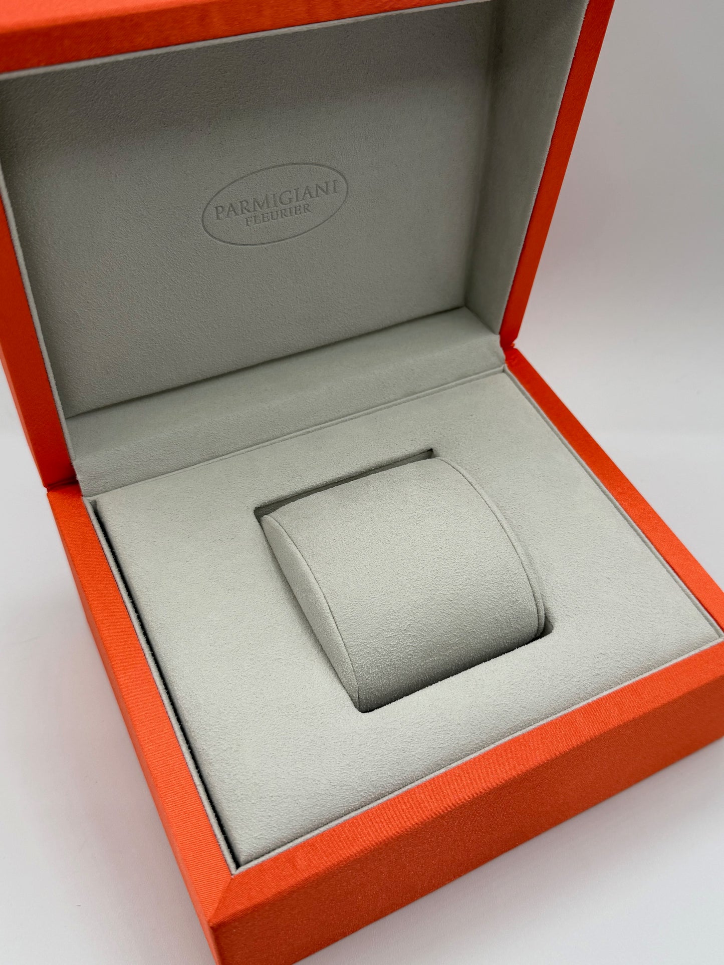 Parmigiani Fleurier scatola orologio watch box arancione orange