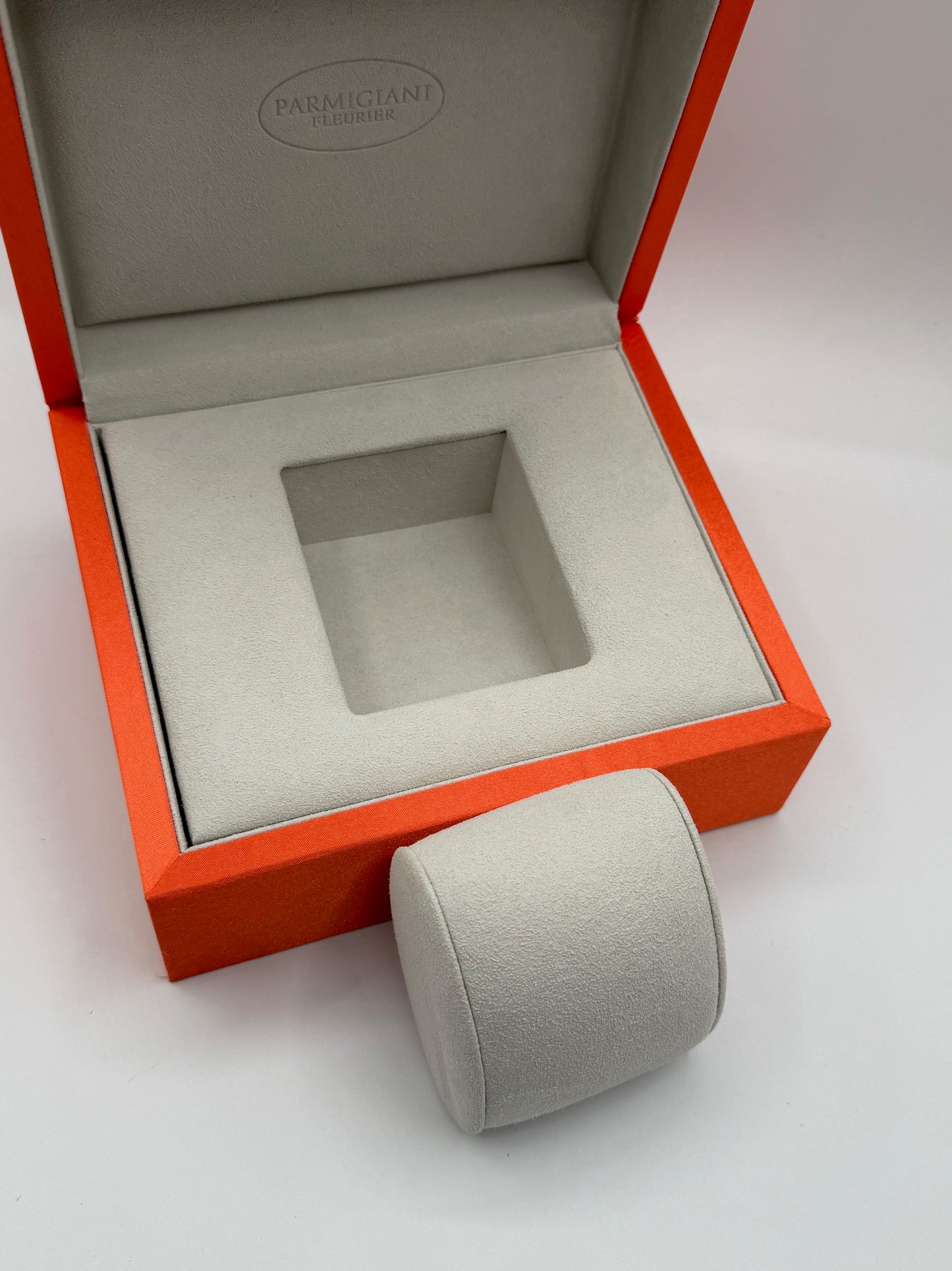 Parmigiani Fleurier scatola orologio watch box arancione orange