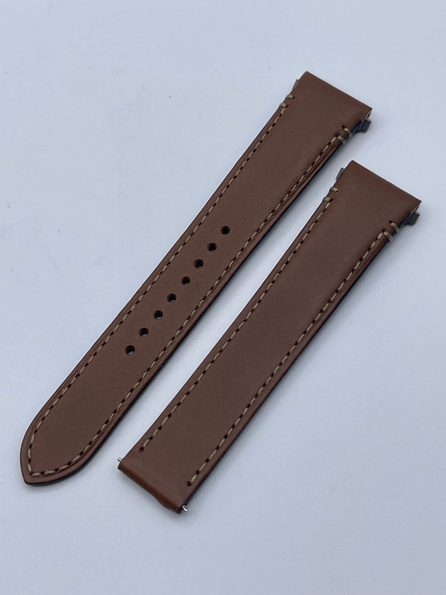 Cartier Santos cinturino orologio pelle vegetale marrone brown KDATLABL 18.5/16 L