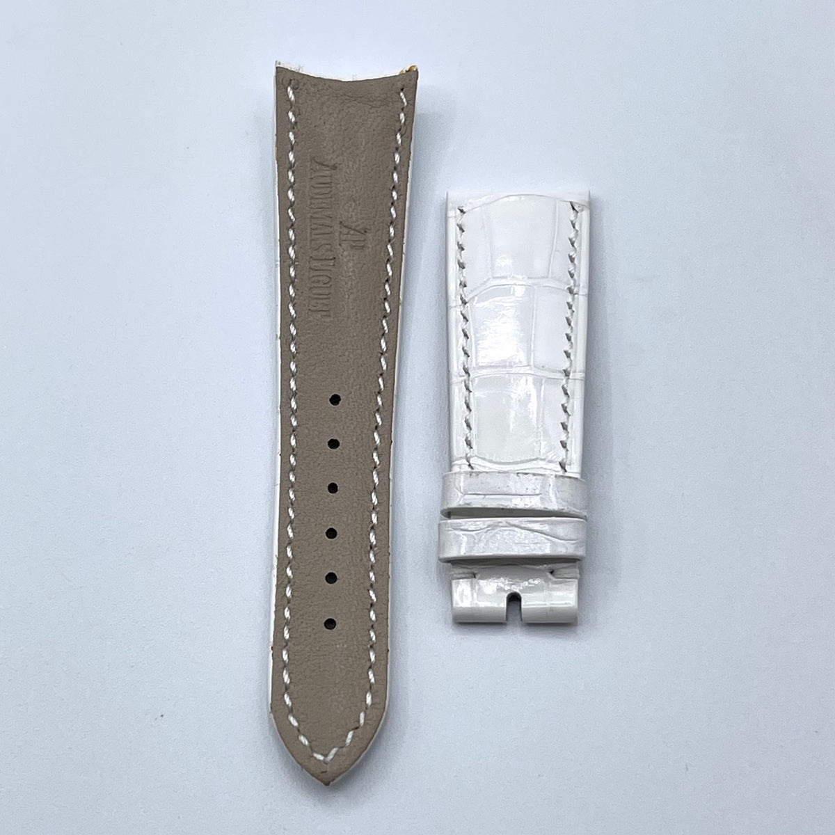 Audemars Piguet cinturino bianco white alligator strap 20/16mm