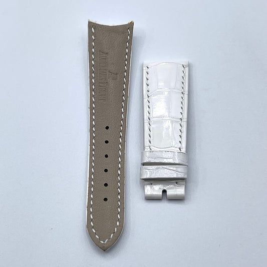Audemars Piguet cinturino bianco white alligator strap 20/16mm