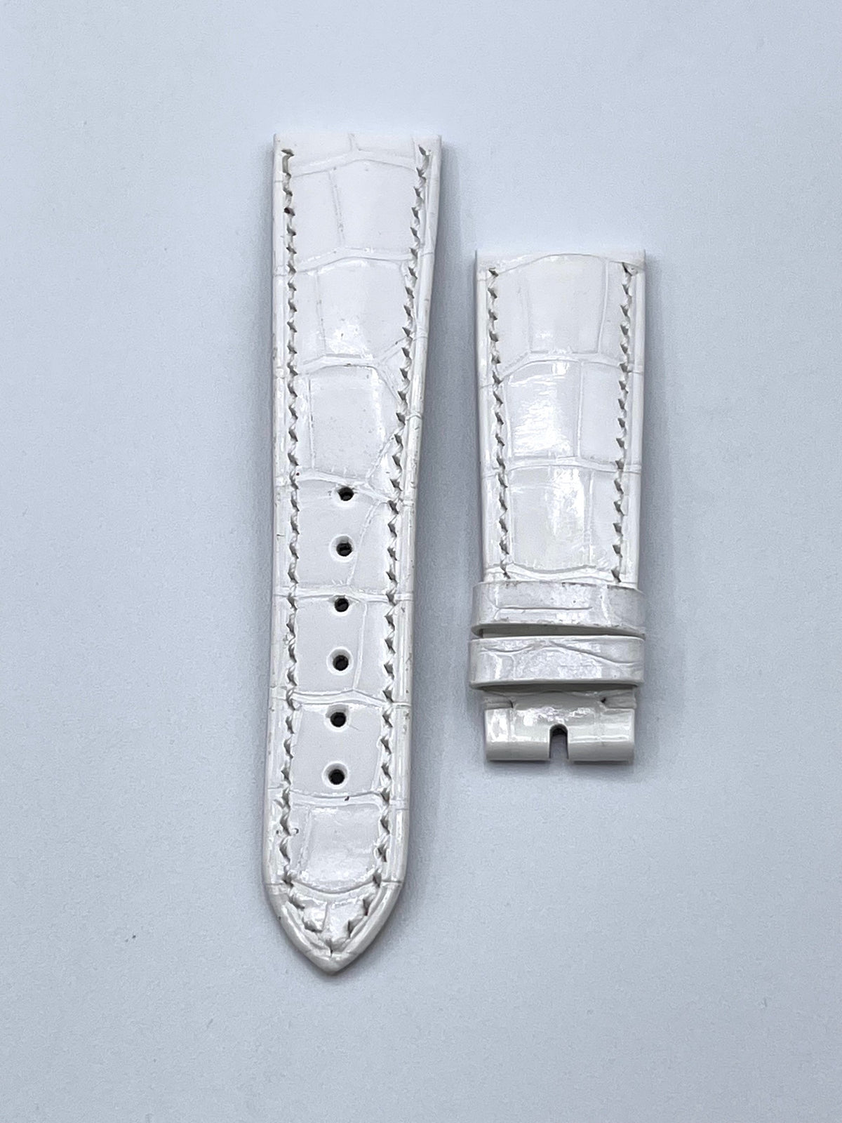 Audemars Piguet cinturino bianco white alligator strap 20/16mm