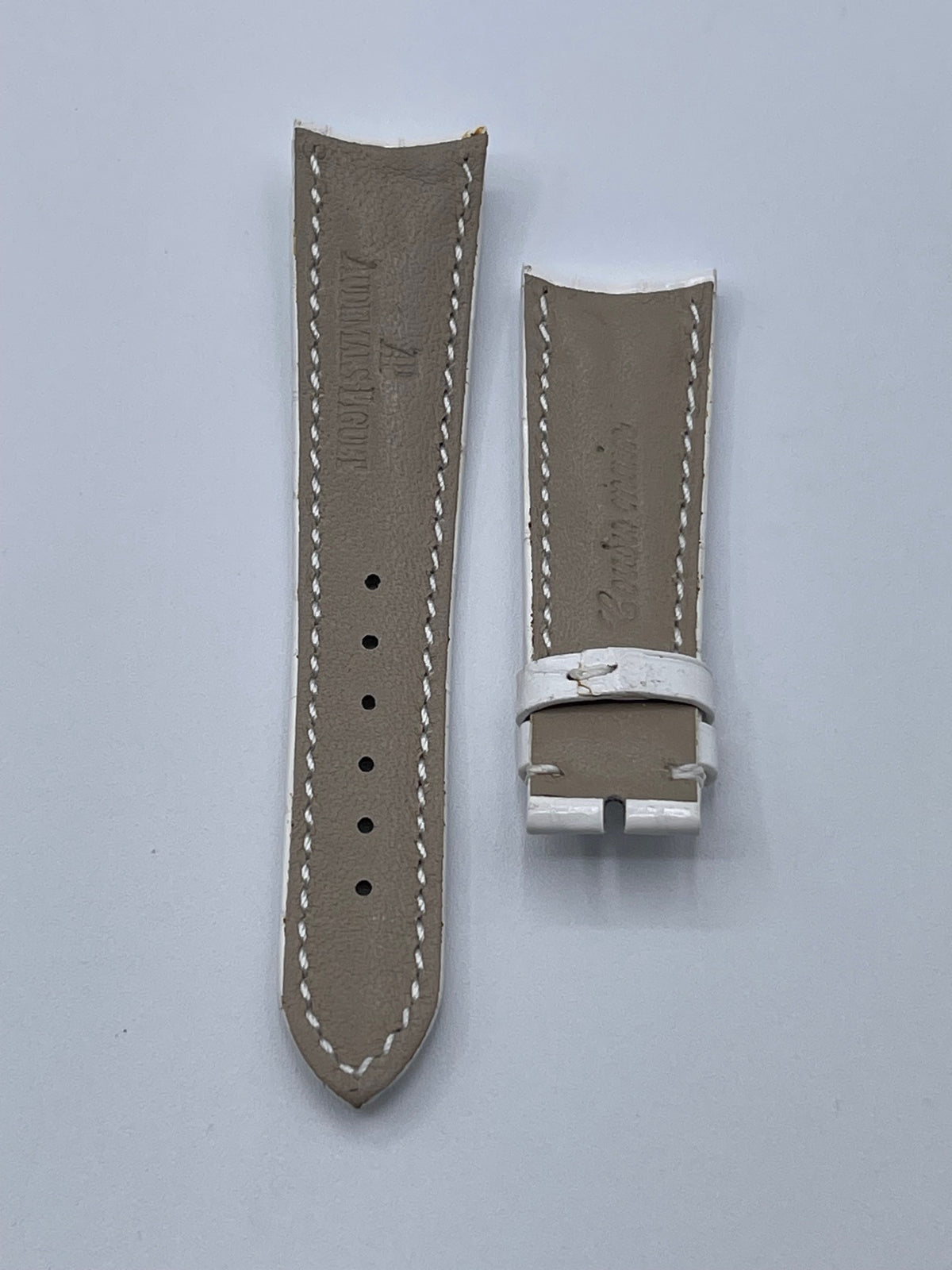Audemars Piguet cinturino bianco white alligator strap 20/16mm