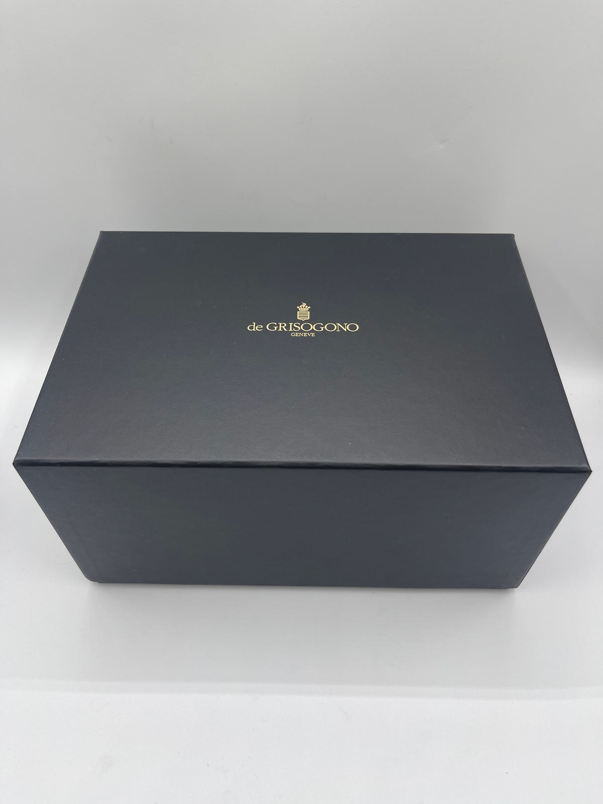 de Grisogono scatola orologio watch box pelle nera black leather