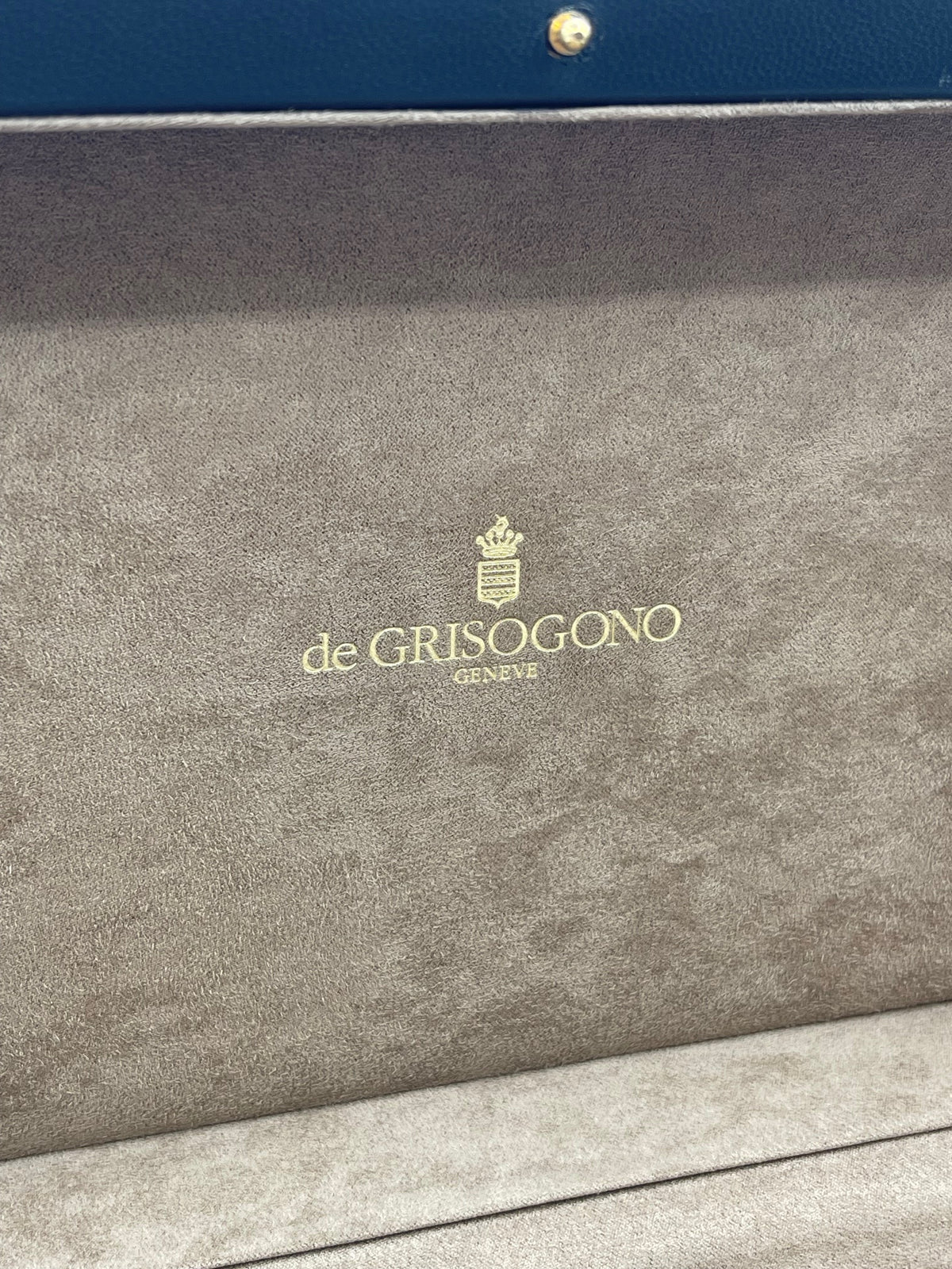 de Grisogono scatola orologio watch box pelle nera black leather