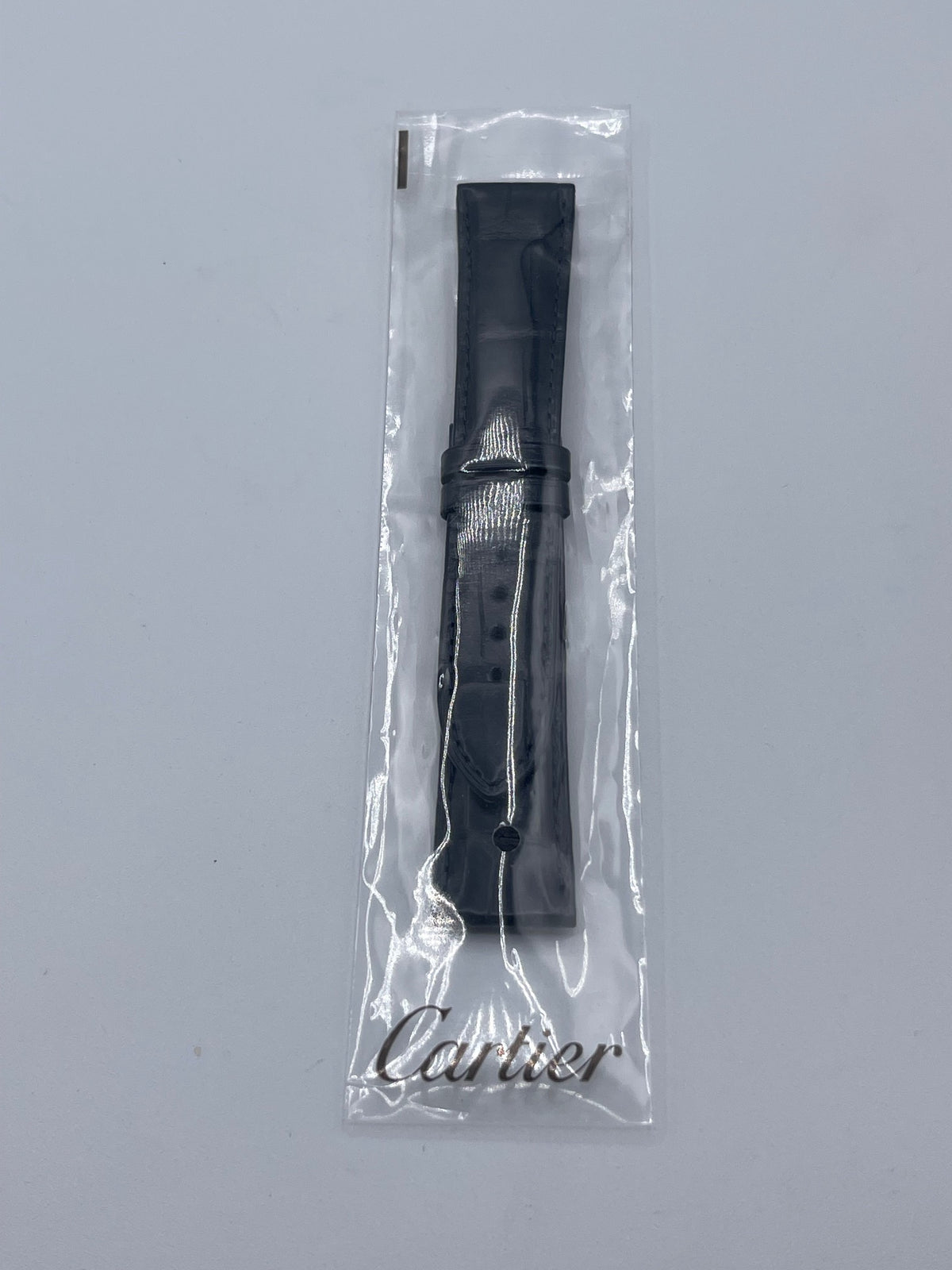 Cartier Tank Francaise cinturino orologio alligatore dark blue KD2JJK29 20/18 mm