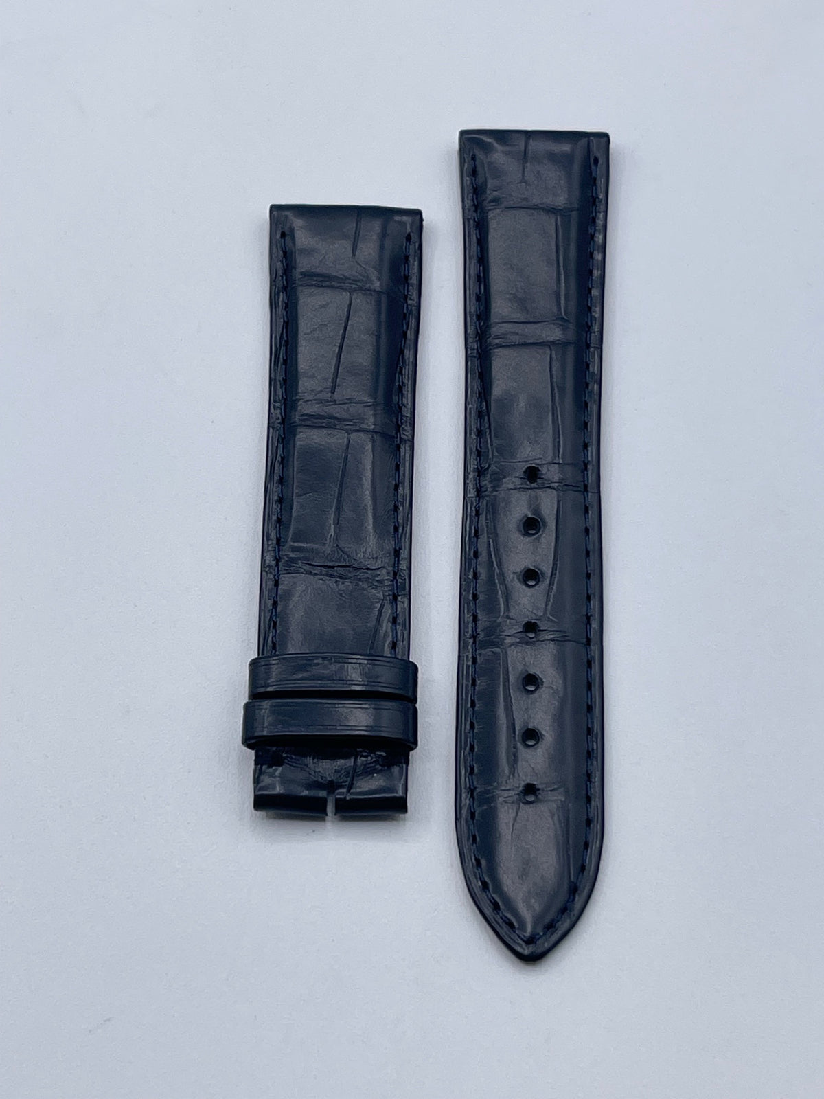 Cartier Tank Francaise cinturino orologio alligatore dark blue KD2JJK29 20/18 mm