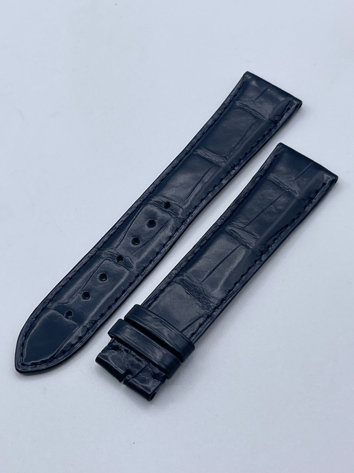 Cartier Tank Francaise cinturino orologio alligatore dark blue KD2JJK29 20/18 mm