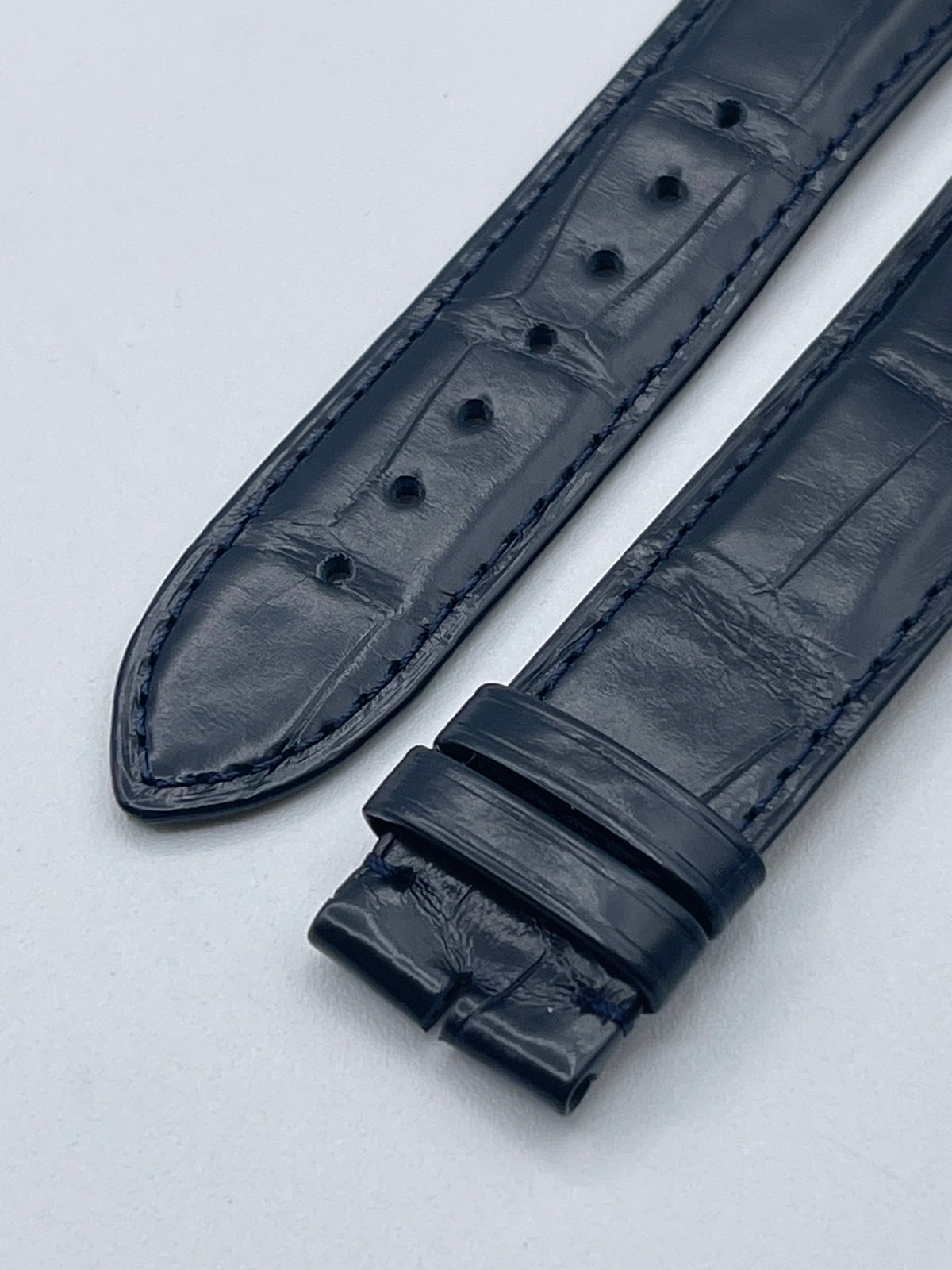 Cartier Tank Francaise cinturino orologio alligatore dark blue KD2JJK29 20/18 mm