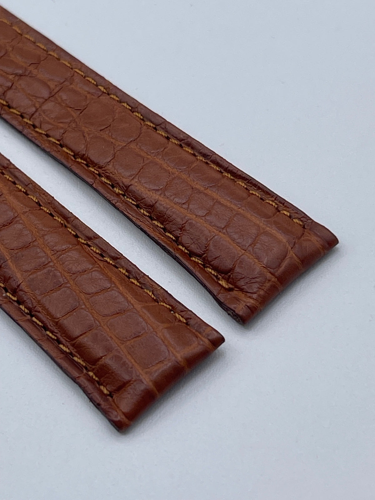 Cartier cinturino orologio pelle alligatore marrone 19/16.5mm
