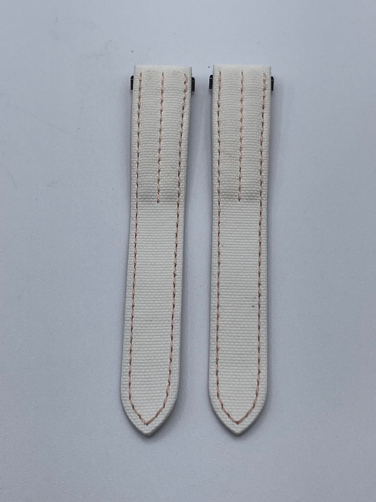 Cartier Santos cinturino orologio tessuto bianco white fabric KD93XV28 15.5/14mm