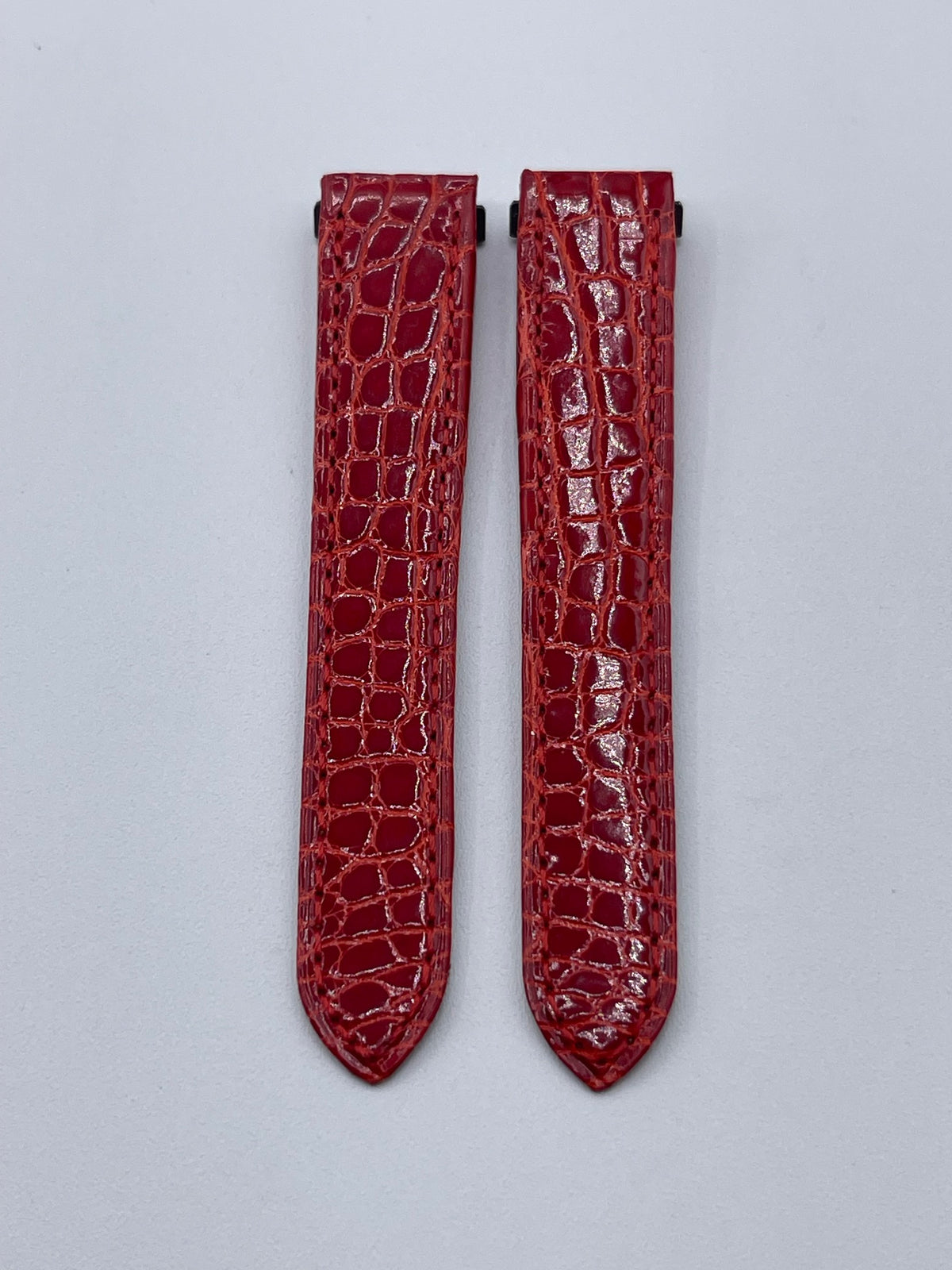 Cartier Santos cinturino orologio alligatore rosso red KD93WE92 15.5/14mm