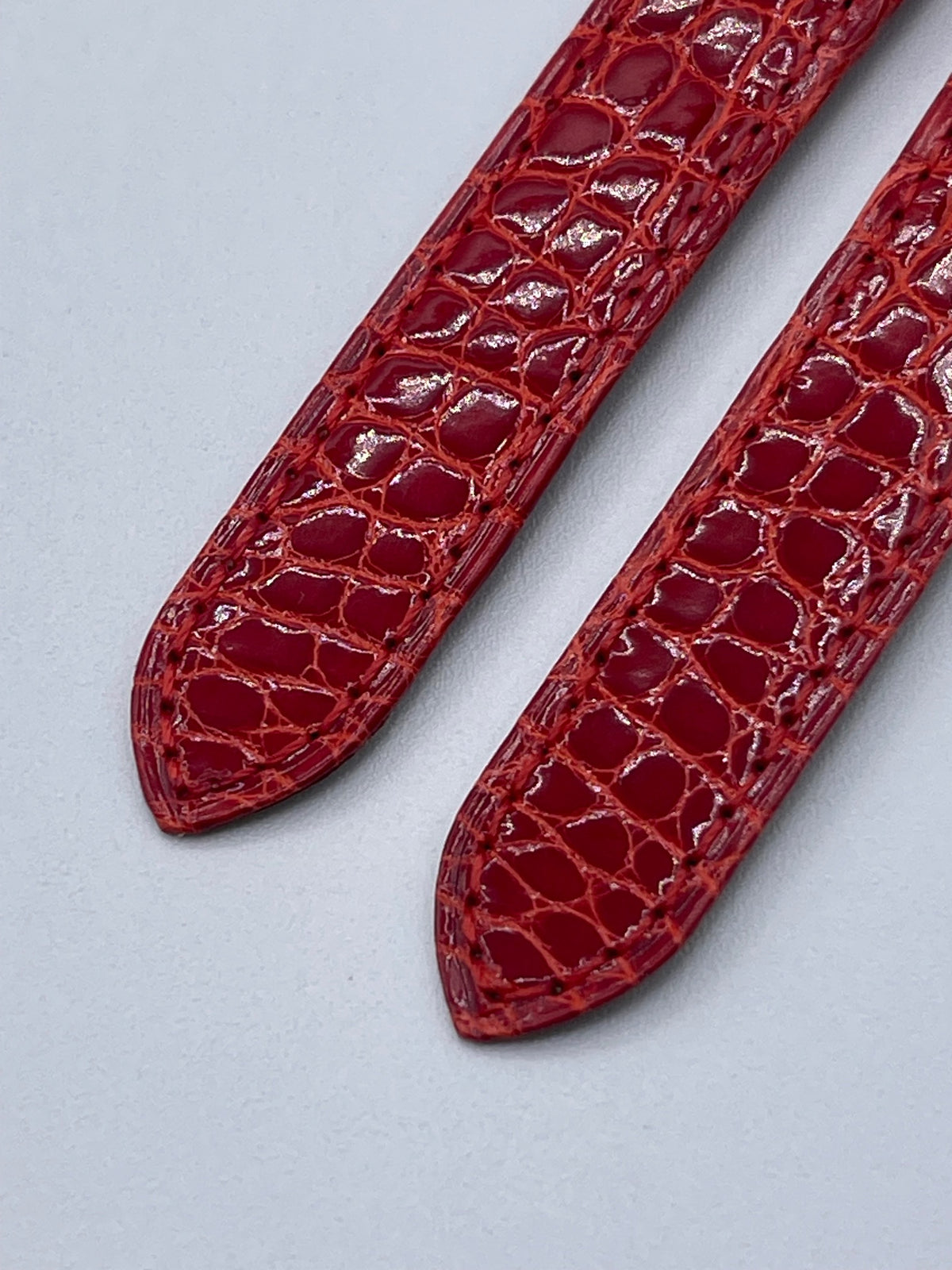 Cartier Santos cinturino orologio alligatore rosso red KD93WE92 15.5/14mm