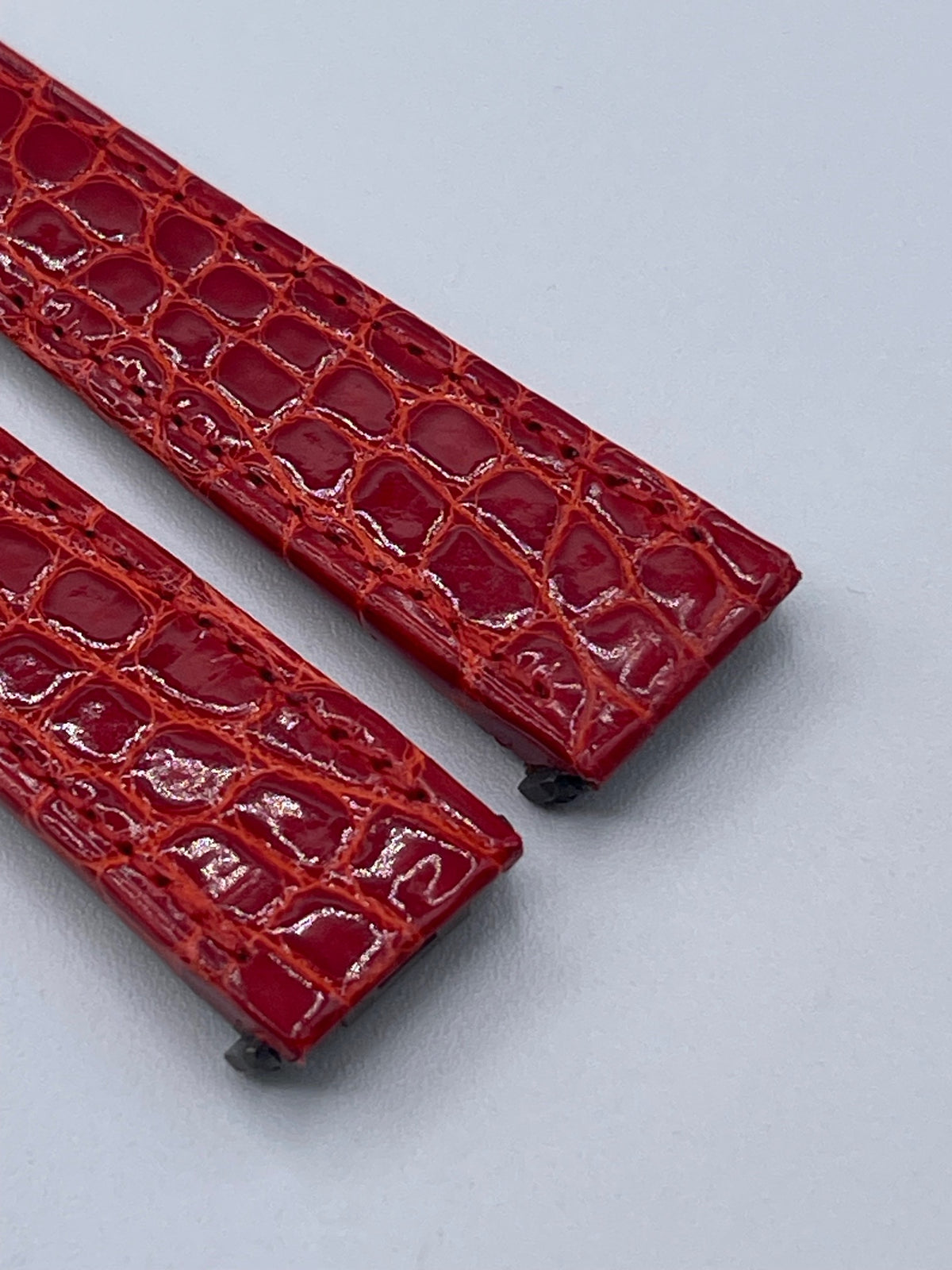 Cartier Santos cinturino orologio alligatore rosso red KD93WE92 15.5/14mm