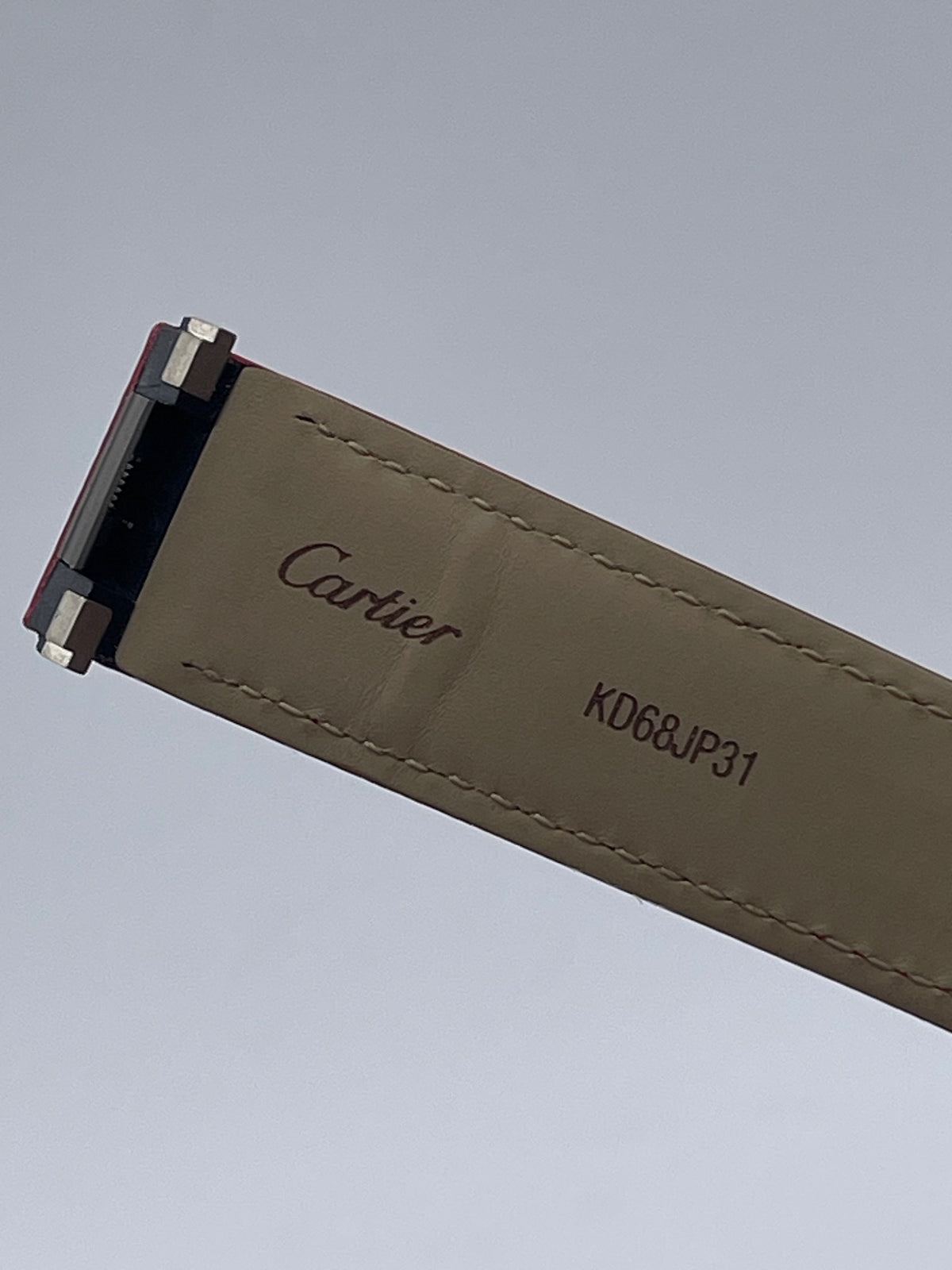 Cartier cinturino rosso vitello red calf leather KD68JP31 19/18mm