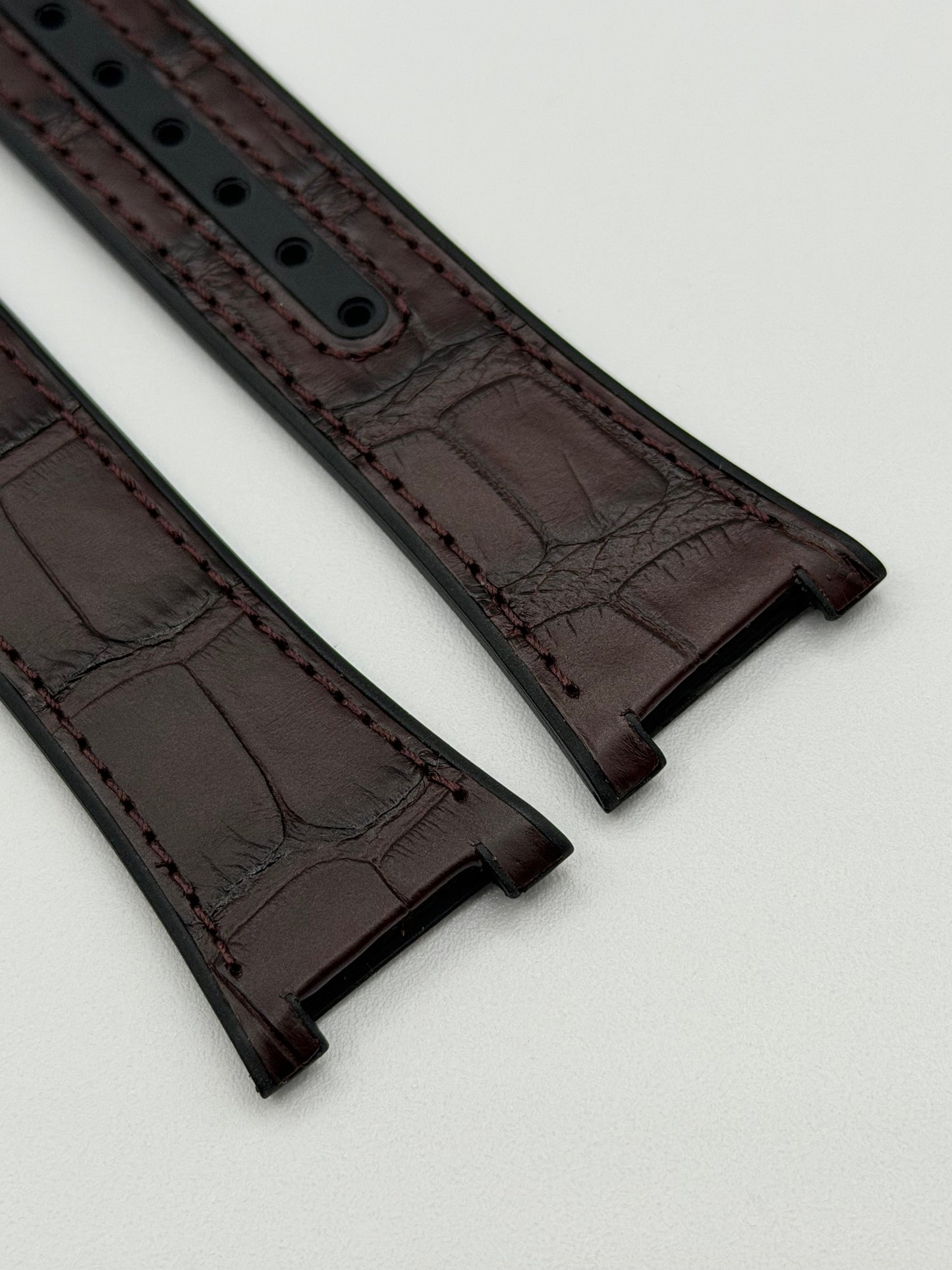 Omega Constellation 41 cinturino alligatore bordeaux caucciù strap 24(14)/18mm