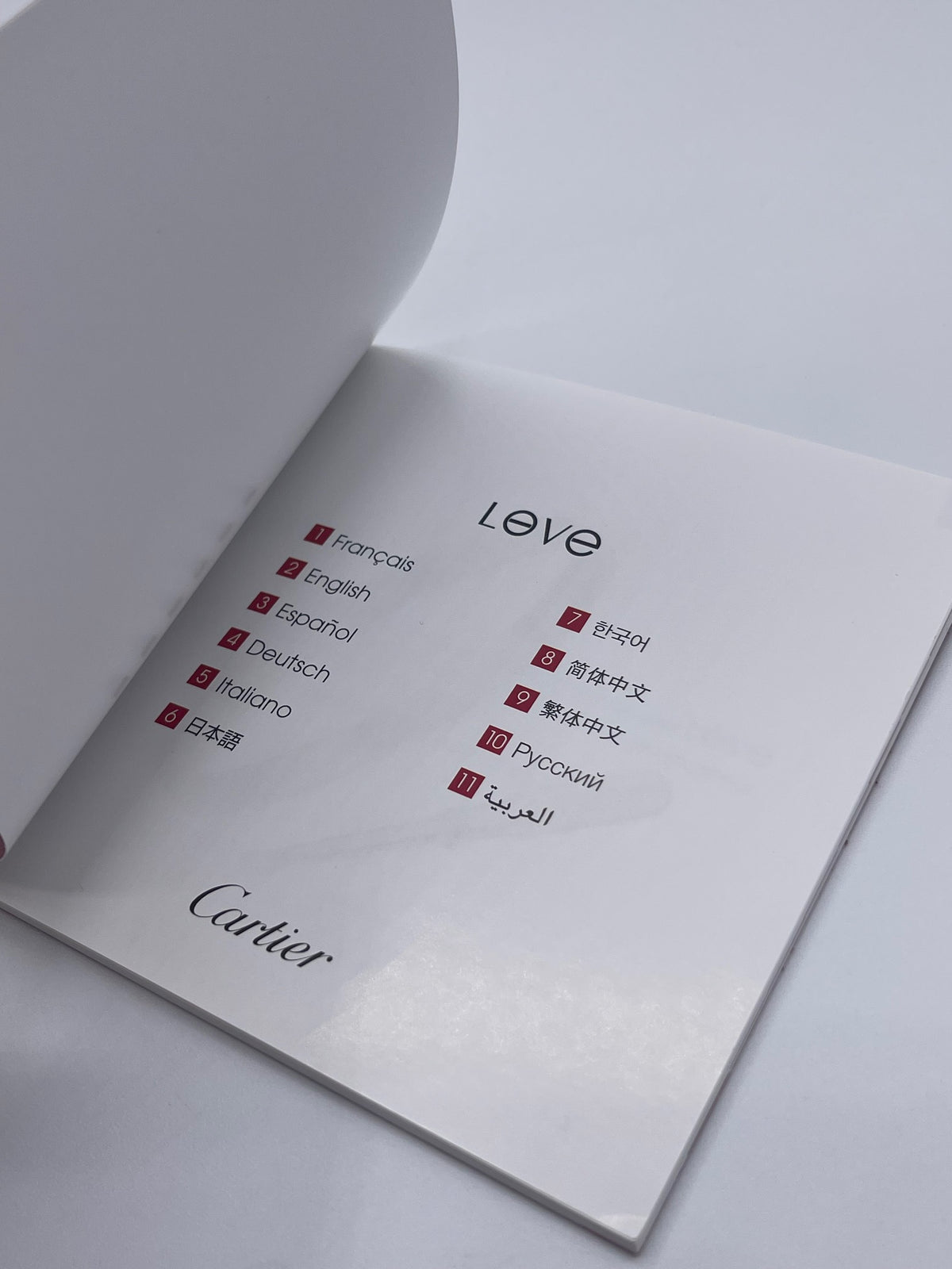 Love libretto istruzioni instruction booklet LI000053 anno year 2013