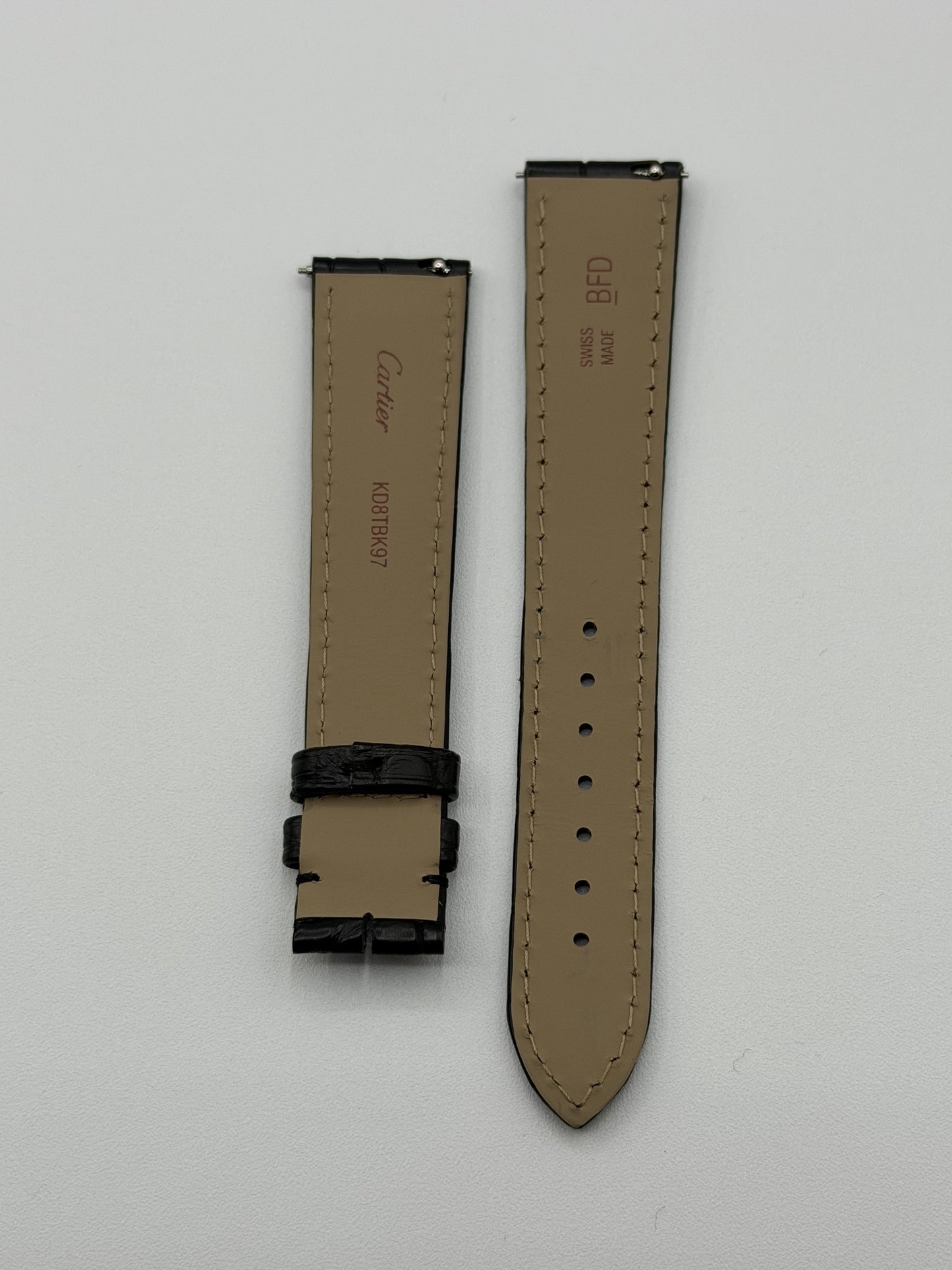 Cartier Tank cinturino alligatore nero black KD8TBK97 19/16mm