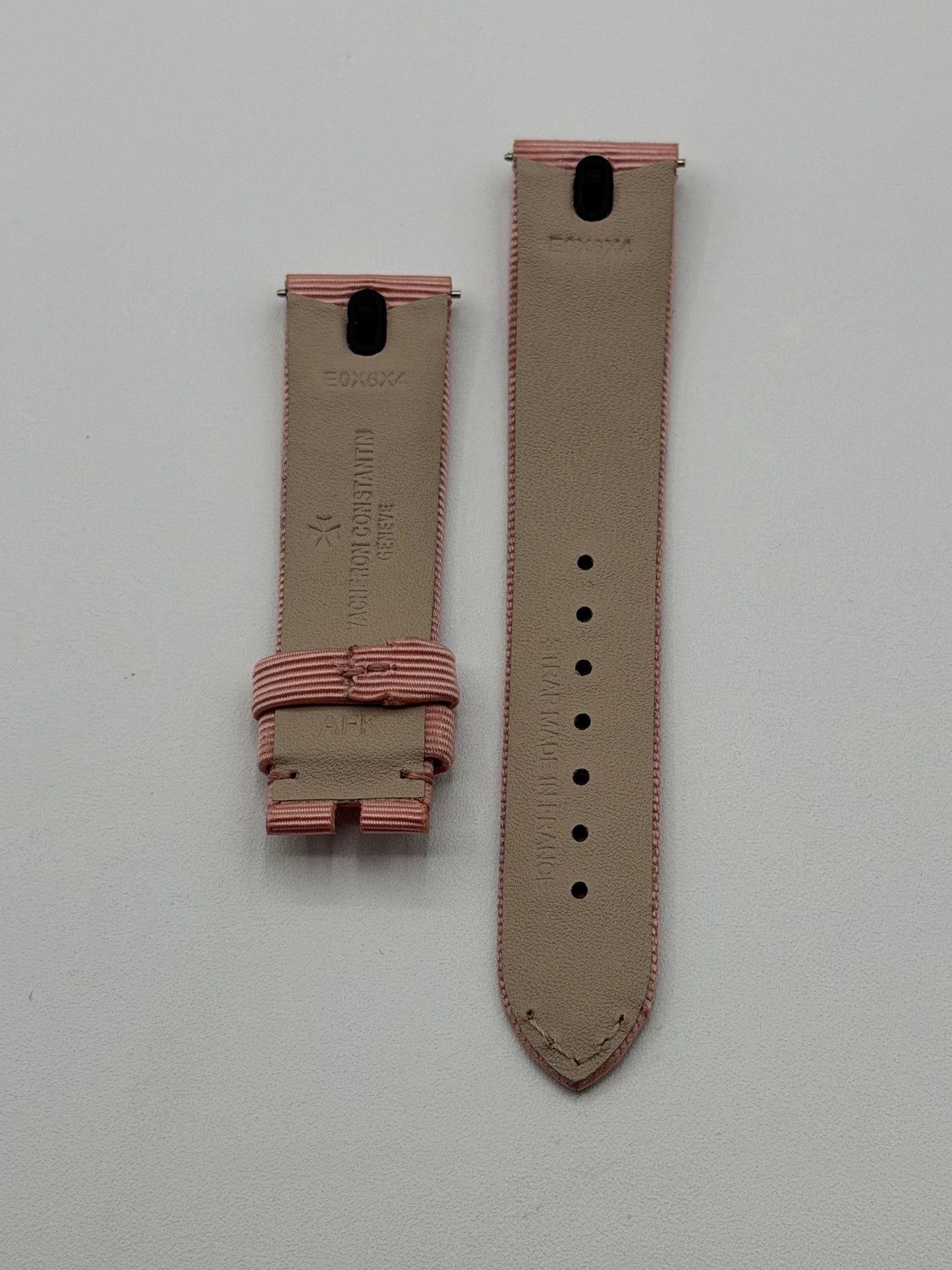 Vacheron Constantin Egerie cinturino tessuto rosa fabric pink strap 18/16mm