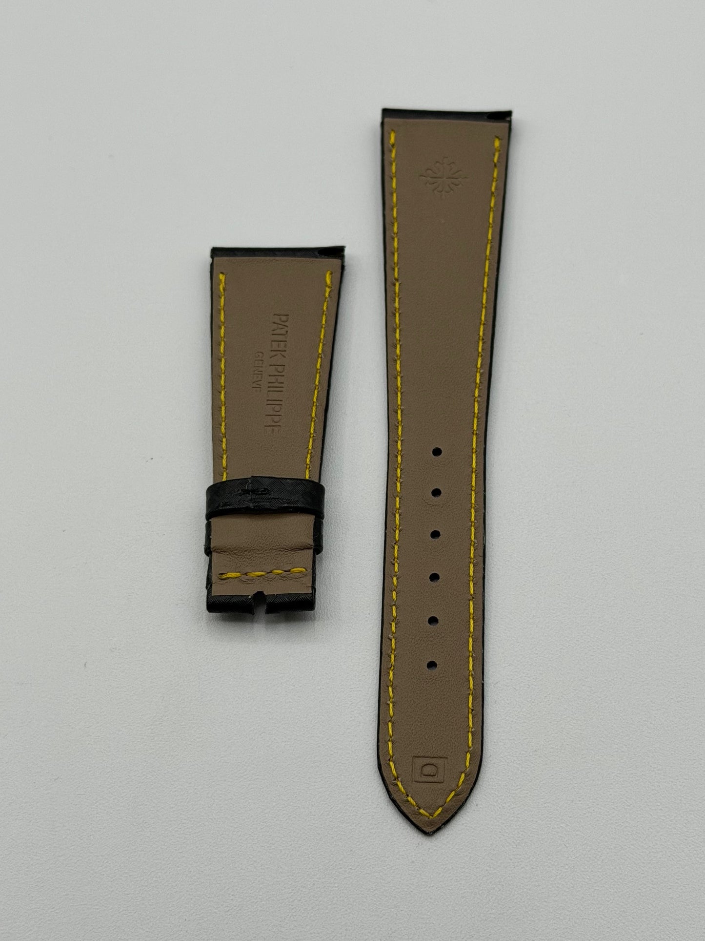 Patek Philippe Calatrava cinturino pelle nero techno leather strap 22/16mm