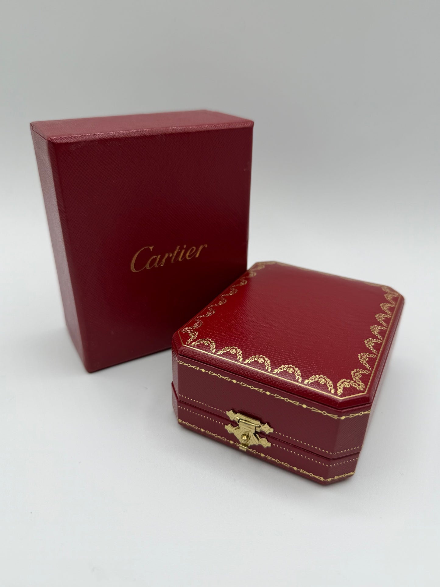 Cartier scatola 2 anelli fidanzamento engagement rings box