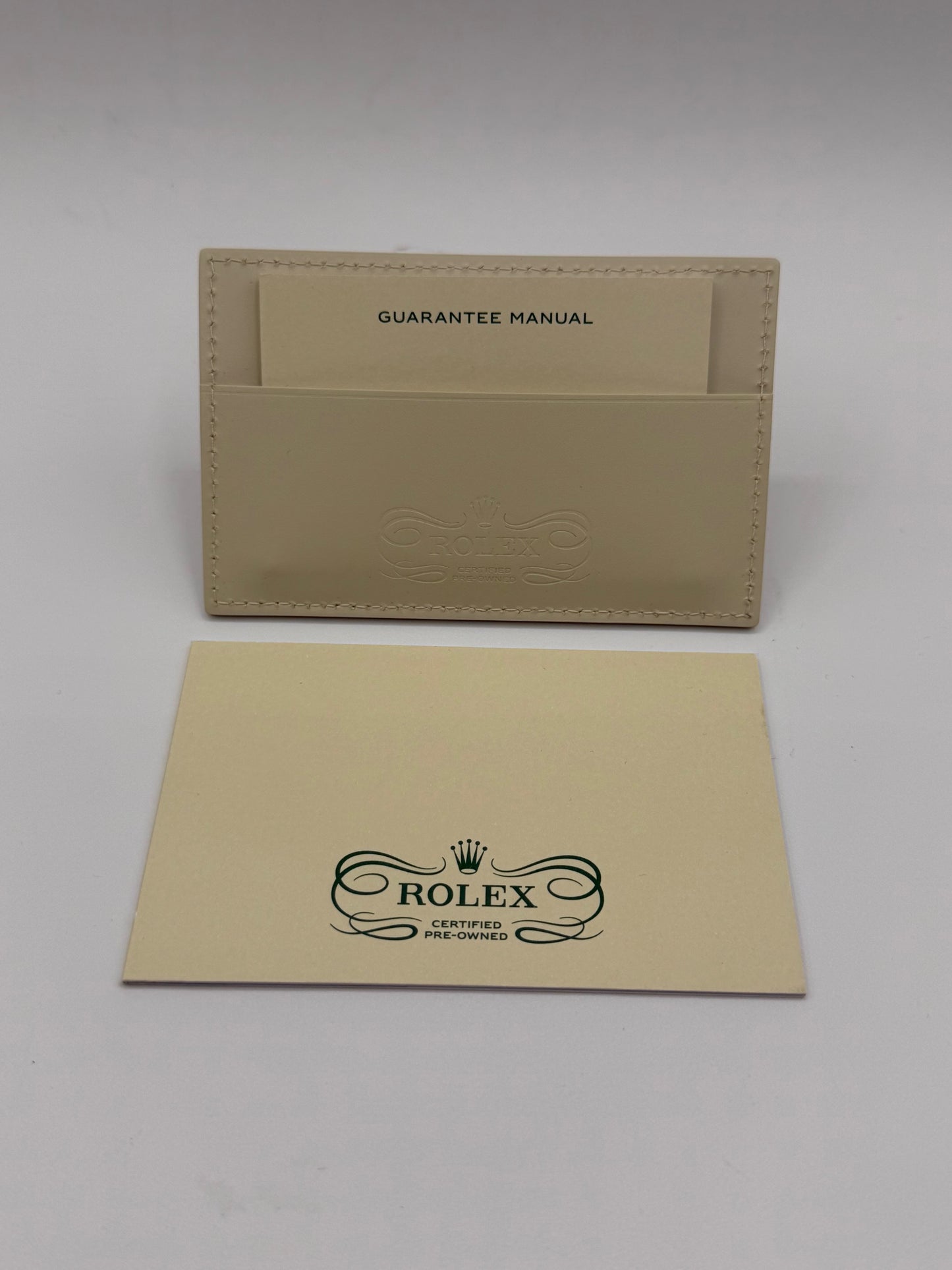 Rolex CPO kit travel box sigillo porta garanzia pelle bianco white booklet