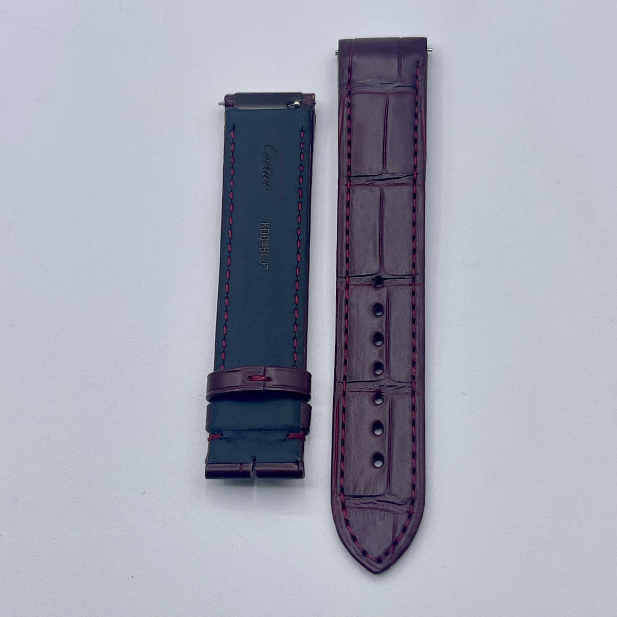 Cartier Santos Dumont XL cinturino alligatore burgundy KDB4BCJ7 19/18mm