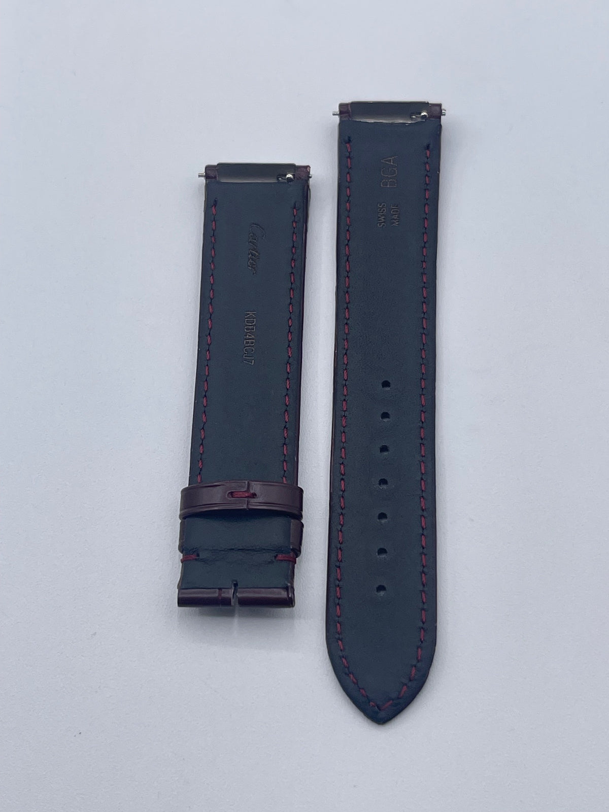 Cartier Santos Dumont XL cinturino alligatore burgundy KDB4BCJ7 19/18mm