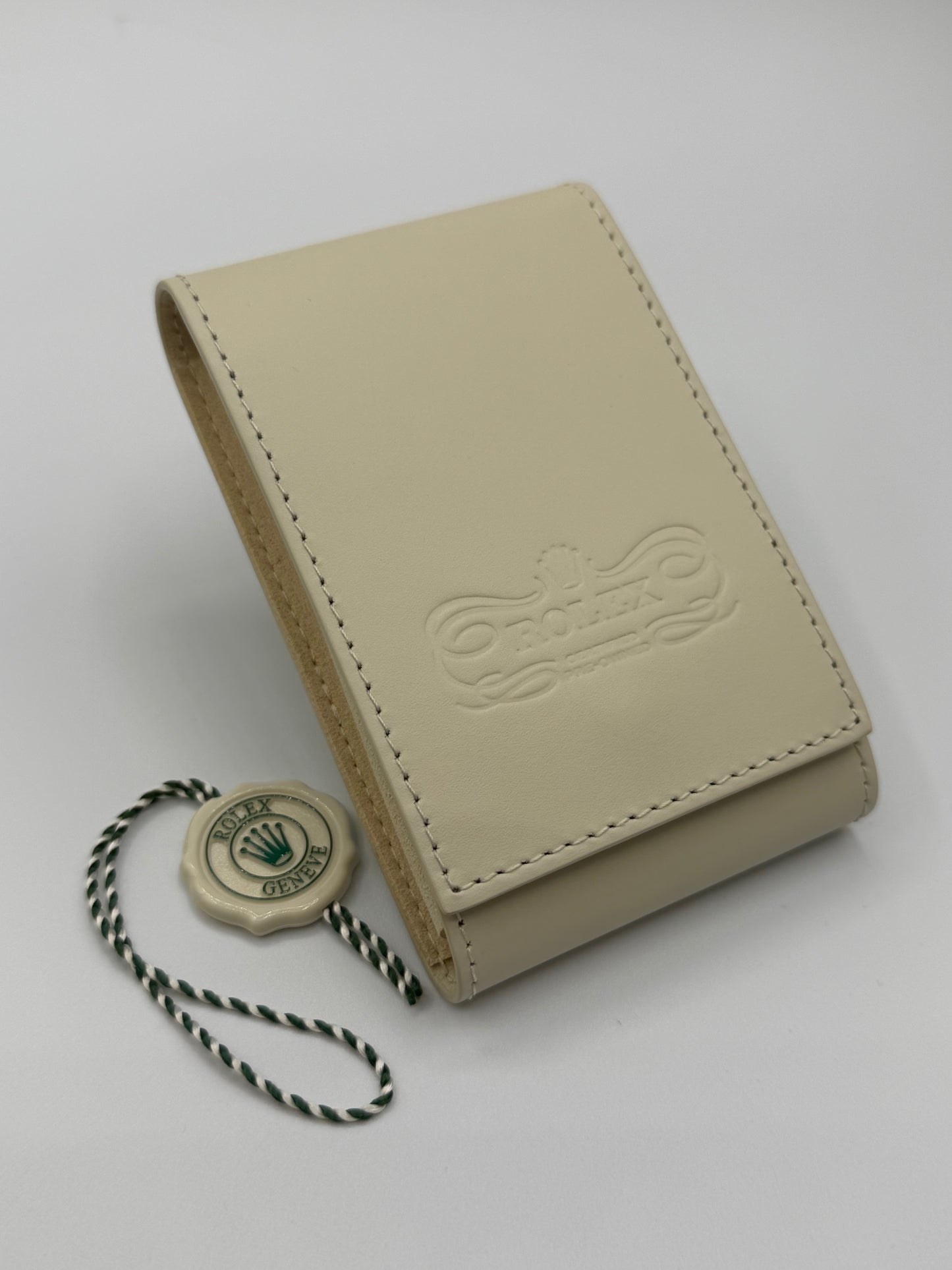 Rolex CPO kit travel box sigillo porta garanzia pelle bianco white booklet
