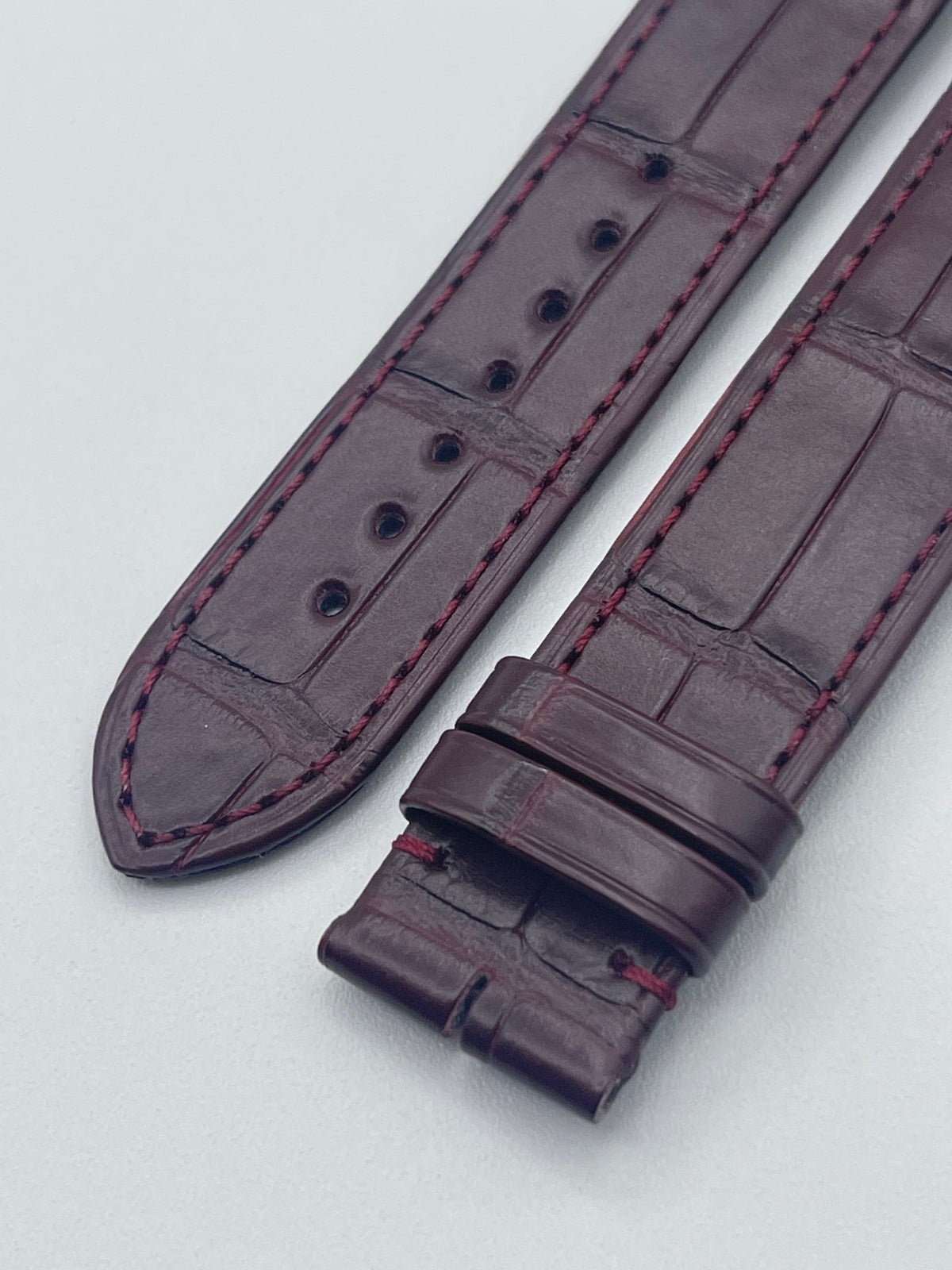 Cartier Santos Dumont XL cinturino alligatore burgundy KDB4BCJ7 19/18mm