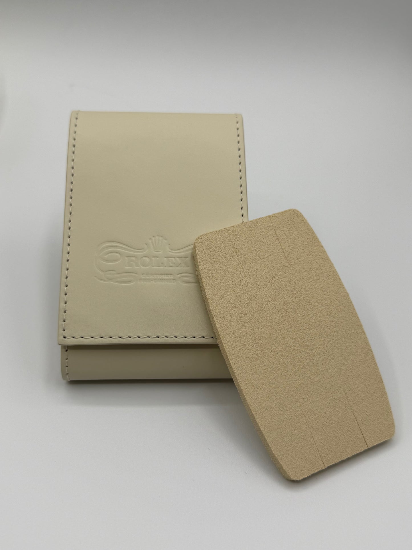 Rolex CPO kit travel box sigillo porta garanzia pelle bianco white booklet