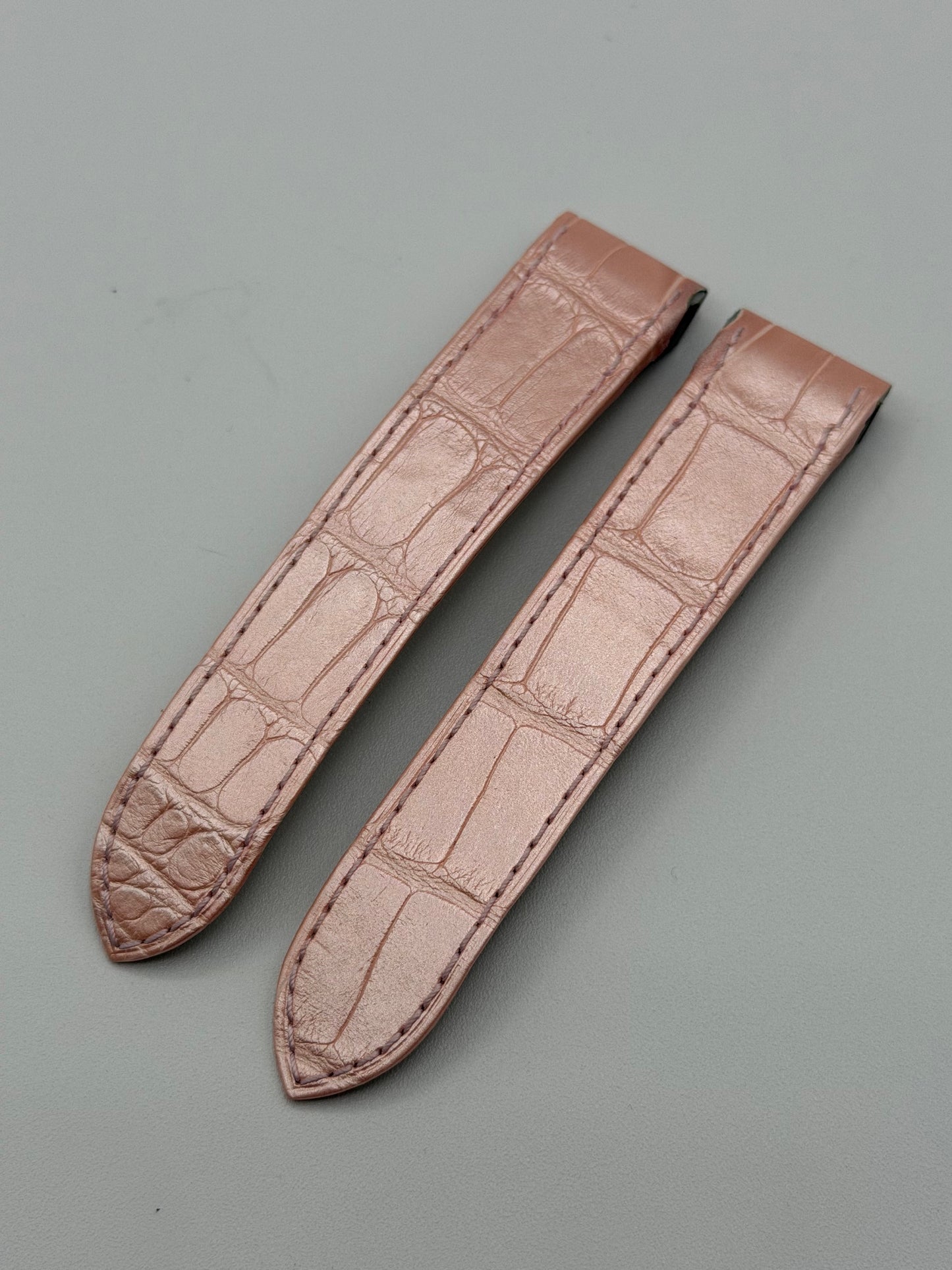 Cartier Santos 100MM cinturino alligatore rosa rose KD1M9Y52 20/18mm