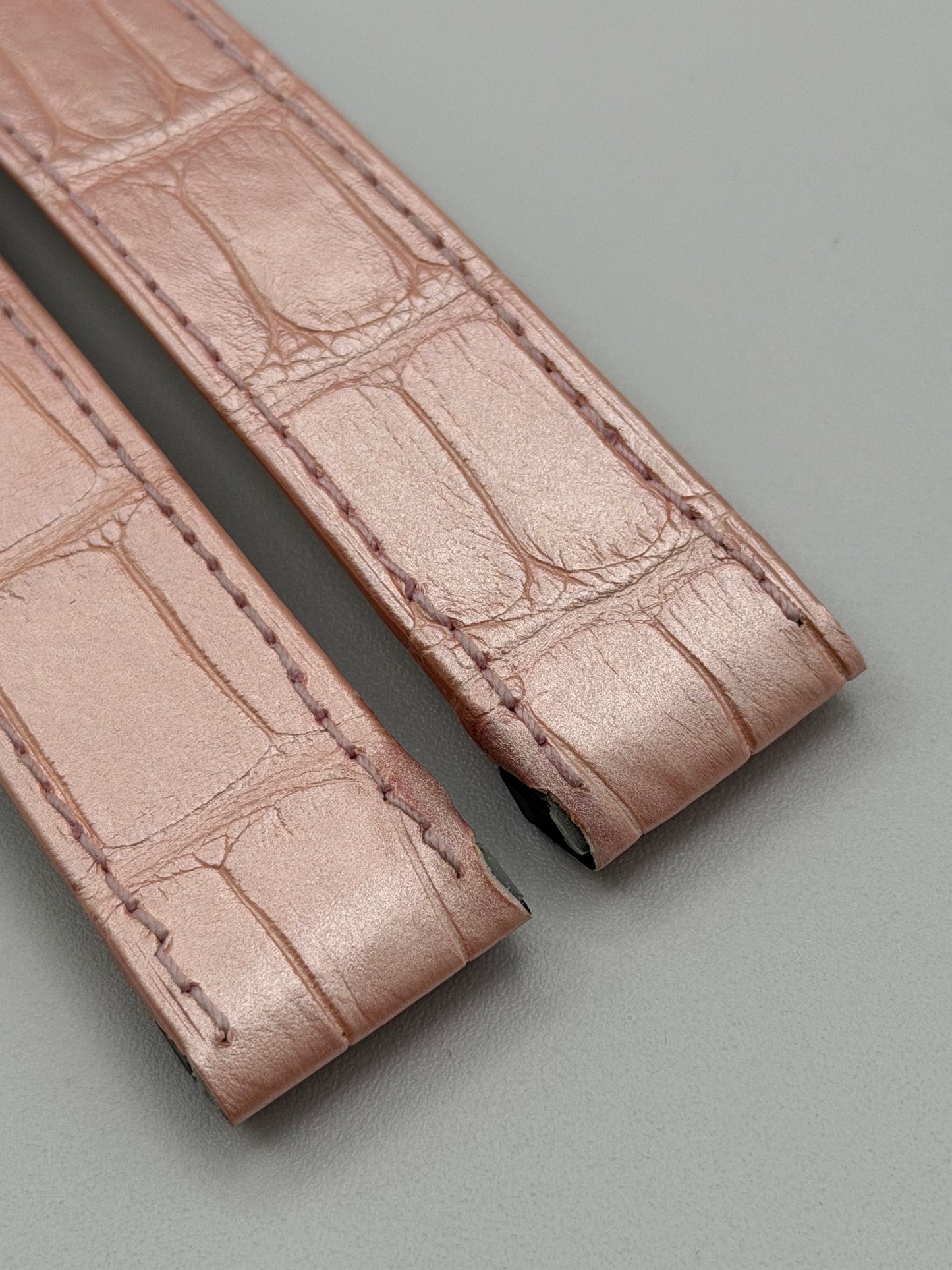 Cartier Santos 100MM cinturino alligatore rosa rose KD1M9Y52 20/18mm