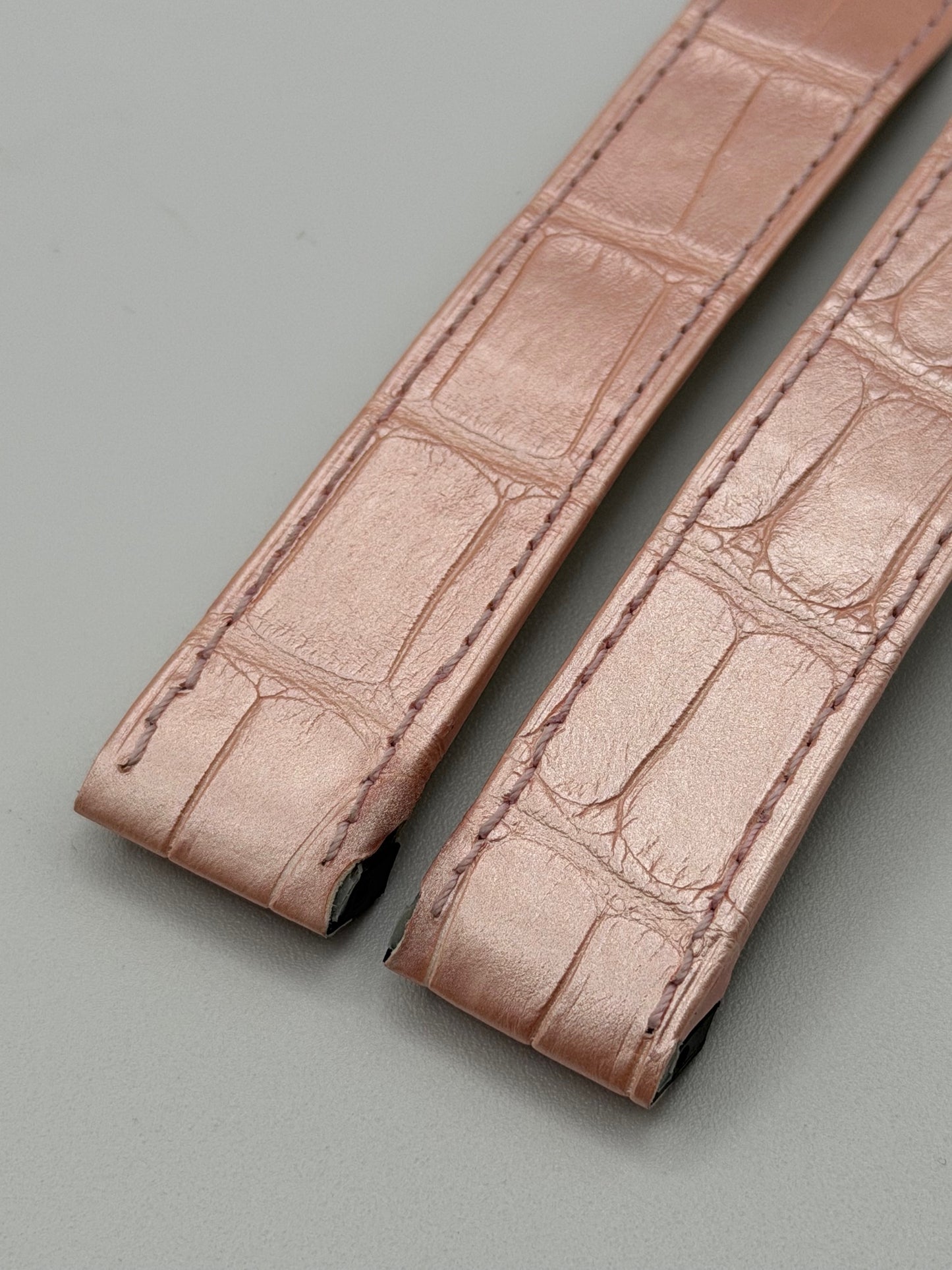 Cartier Santos 100MM cinturino alligatore rosa rose KD1M9Y52 20/18mm