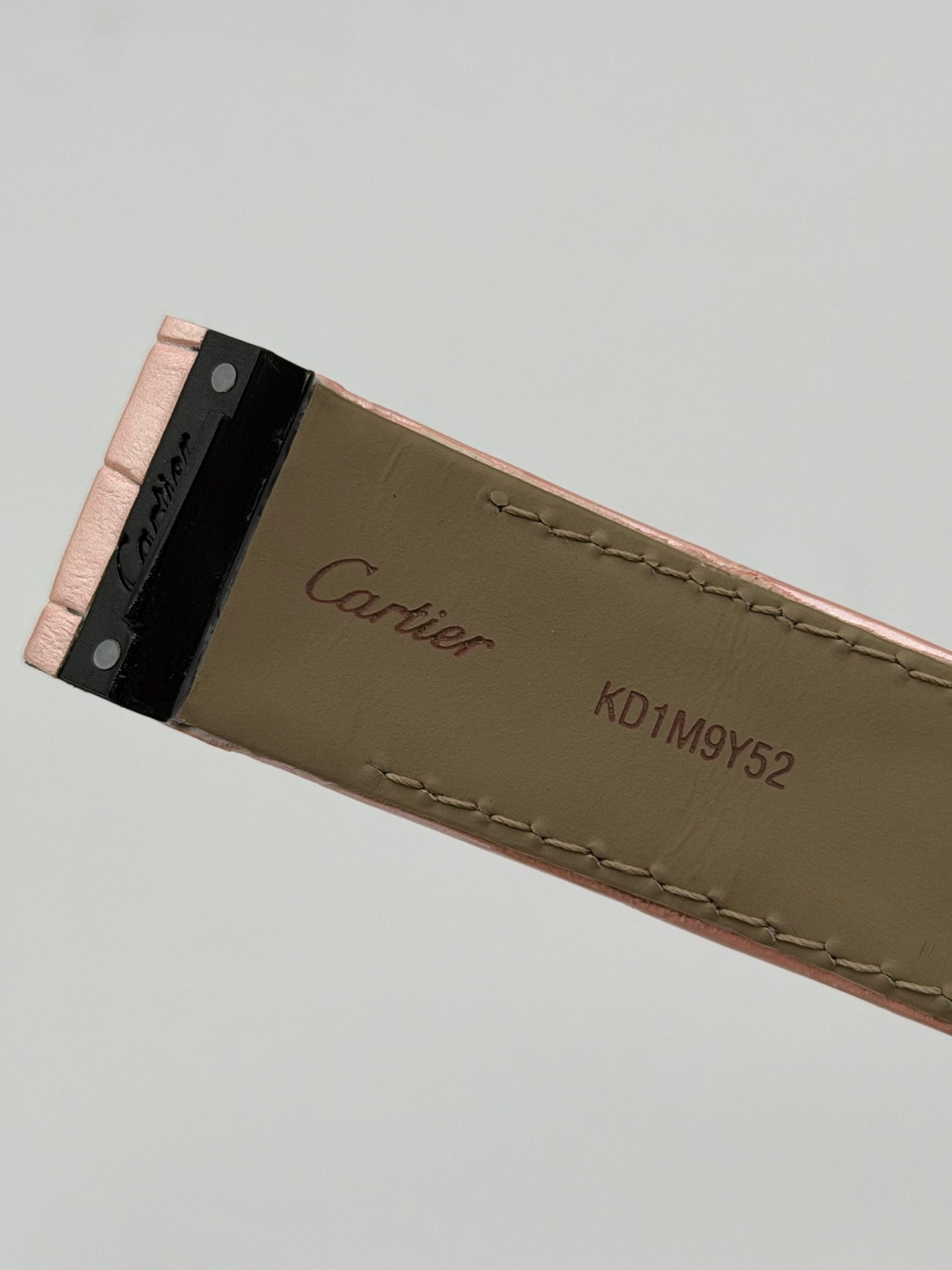 Cartier Santos 100MM cinturino alligatore rosa rose KD1M9Y52 20/18mm