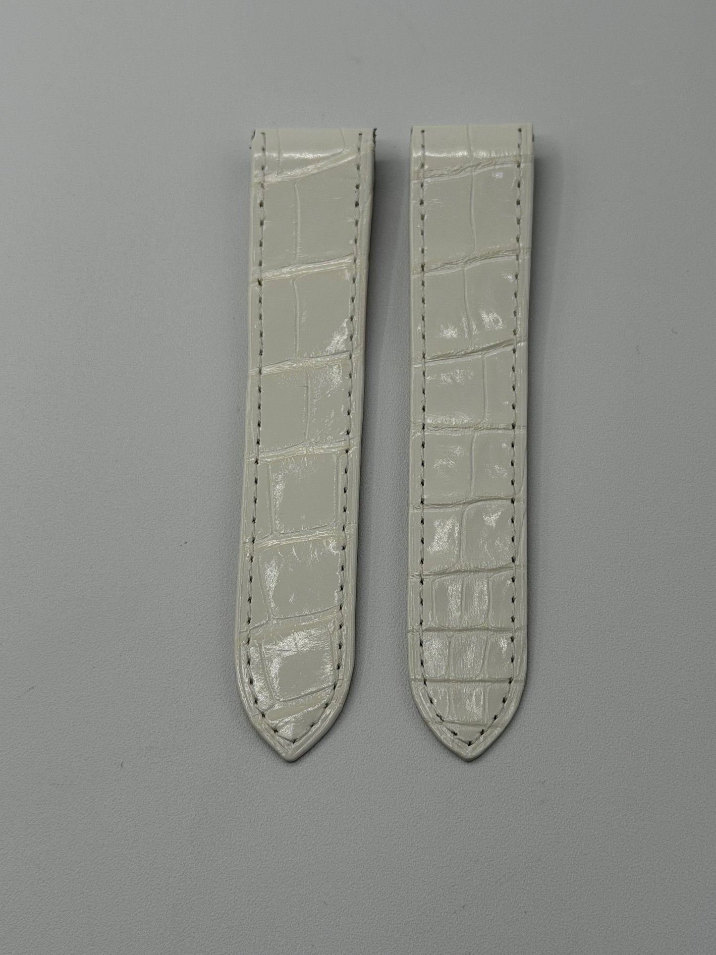 Cartier Santos 100MM cinturino alligatore bianco white KD1M9N22 20/18mm