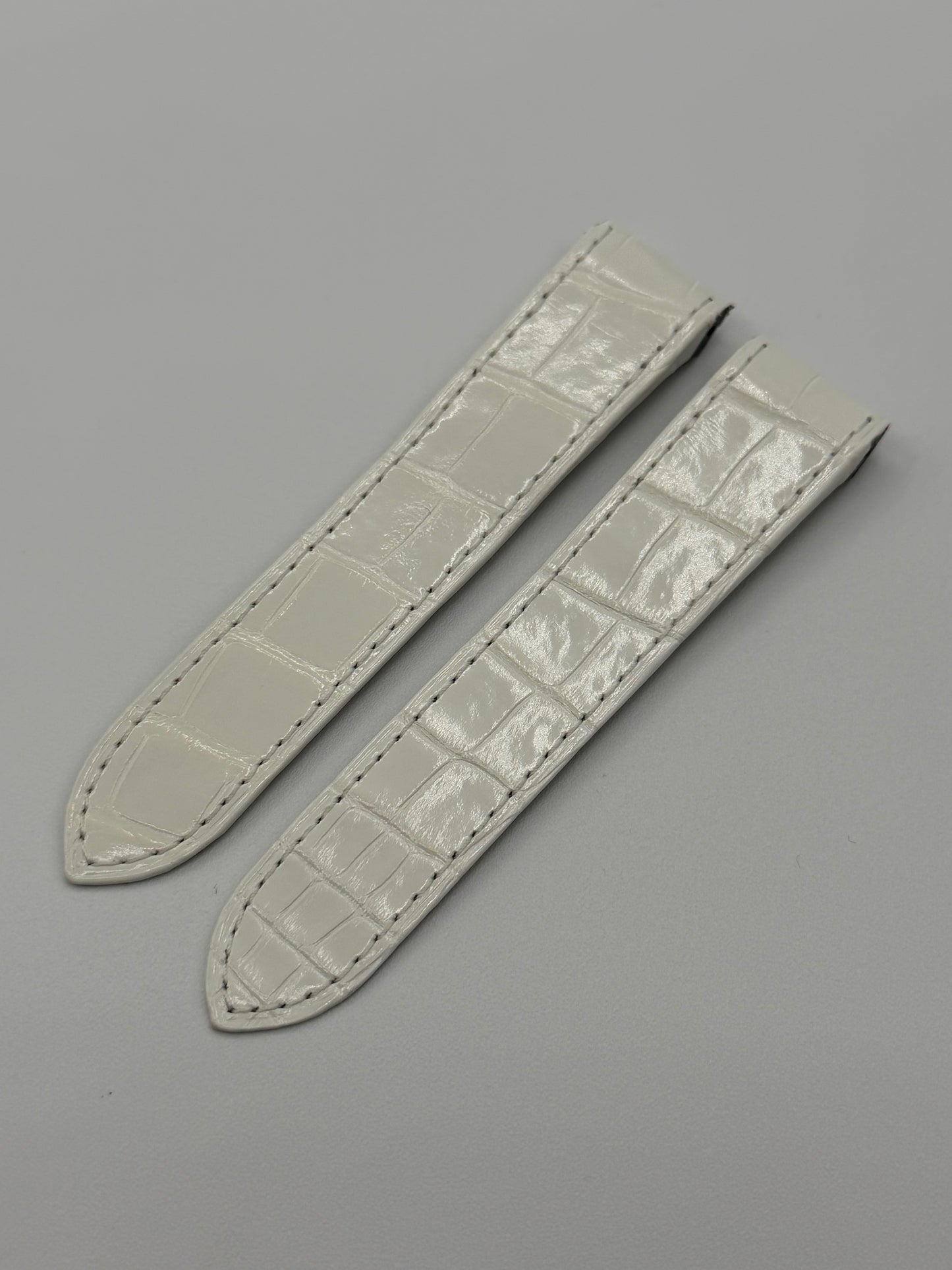 Cartier Santos 100MM cinturino alligatore bianco white KD1M9N22 20/18mm