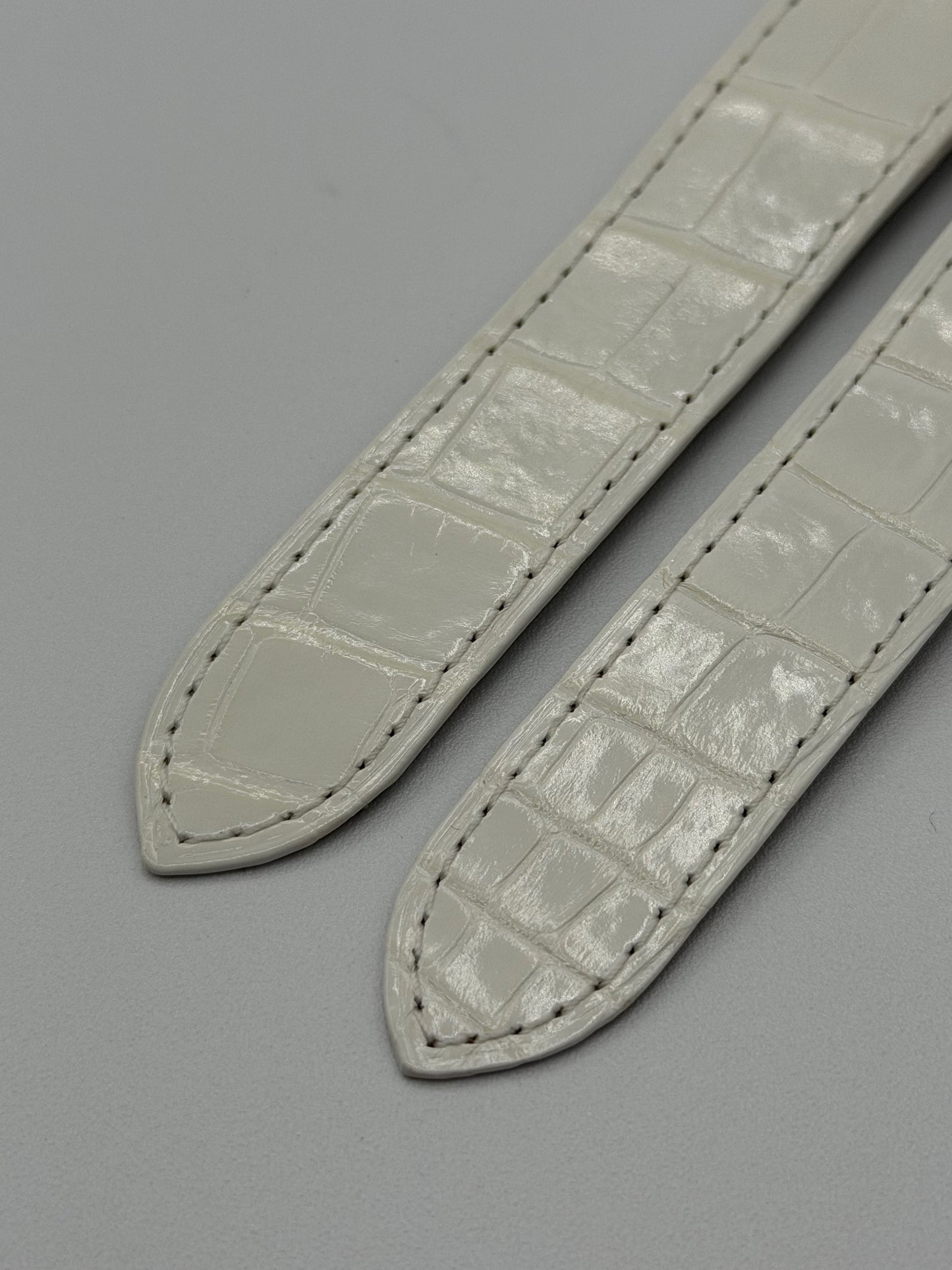Cartier Santos 100MM cinturino alligatore bianco white KD1M9N22 20/18mm